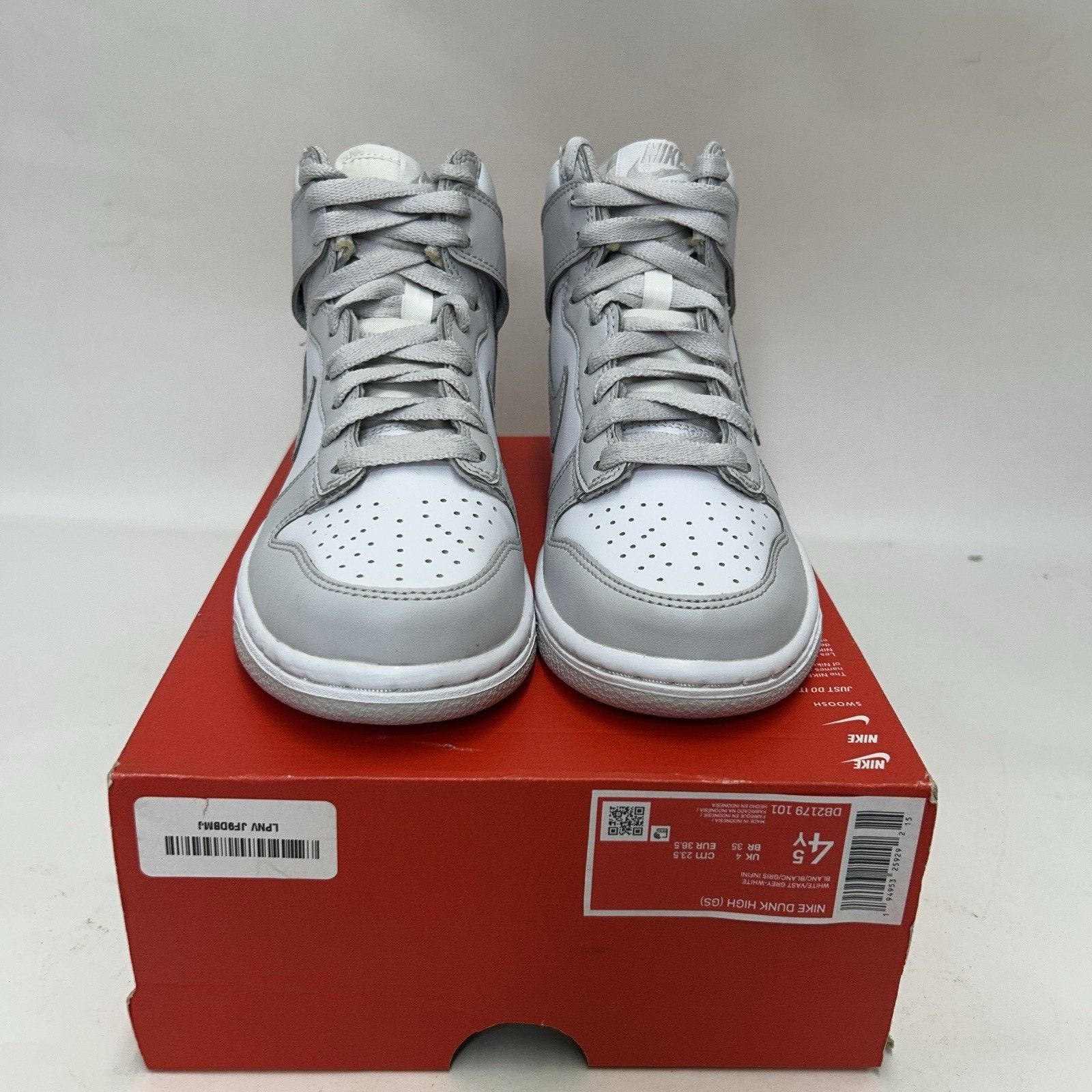 Nike Nike Dunk High GS “Vast Grey” DB2179-101 Size US 6 / IT 36 - 2 Thumbnail