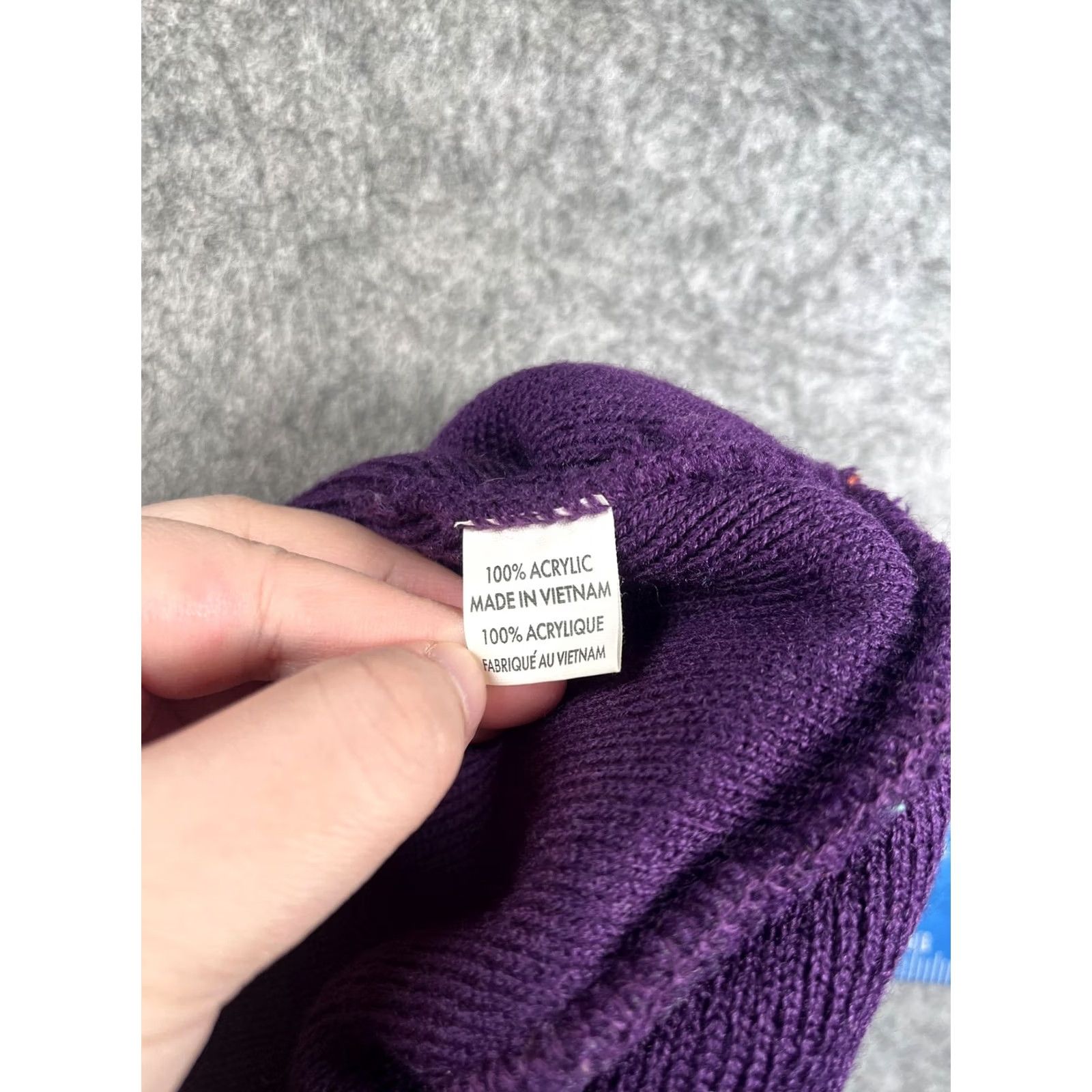 Vintage Wana Beanie Unisex One Size Purple Knit Logo Stretch Winter Casual Size ONE SIZE - 7 Thumbnail