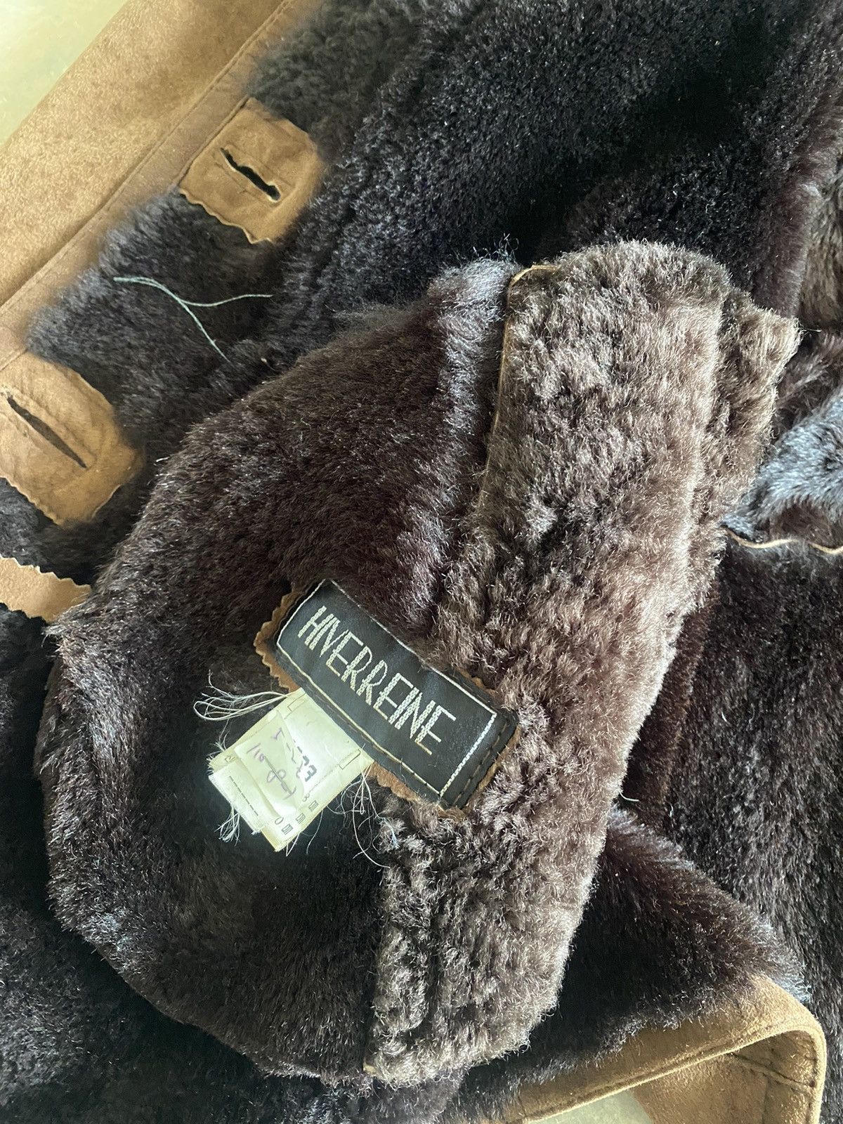 Vintage HIVERREINE SHEEPSKIN LEATHER JACKET FOX FUR INNER PUNK LGB Size US M / EU 48-50 / 2 - 4 Thumbnail