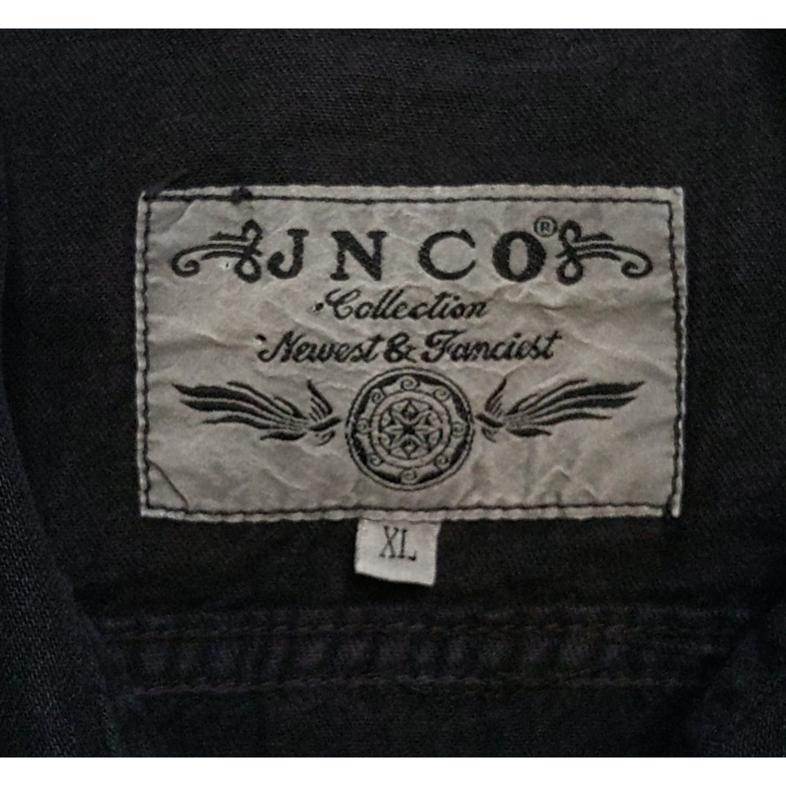 JNCO VINTAGE JNCO Los Angeles Shirt Button-Up XL Black Men's XLarge Long Sleeve Shirt Size US XL / EU 56 / 4 - 6 Thumbnail