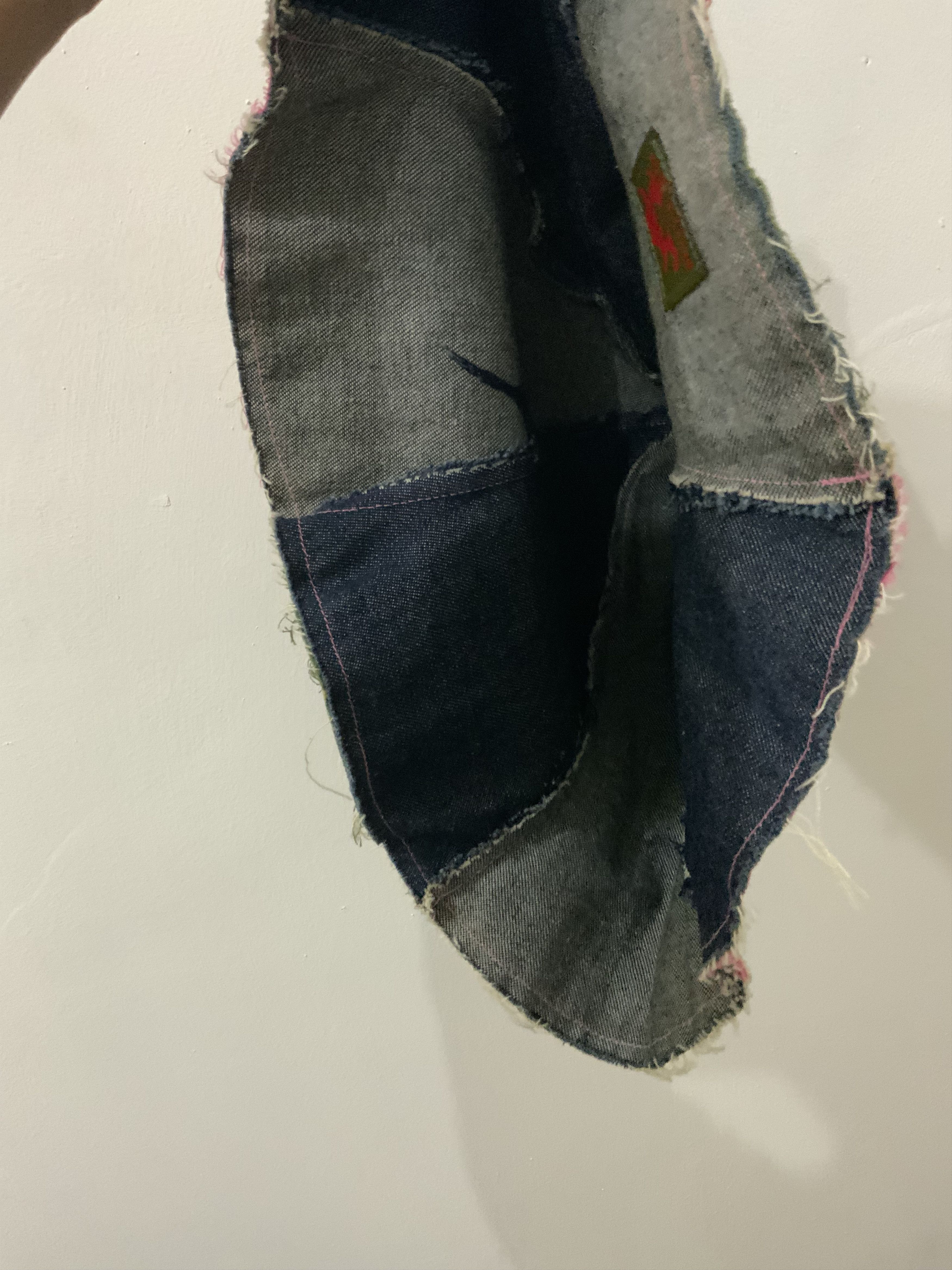 Japanese Brand DENIM PATCHWORK SASHIKO BUCKET HAT Size ONE SIZE - 9 Thumbnail
