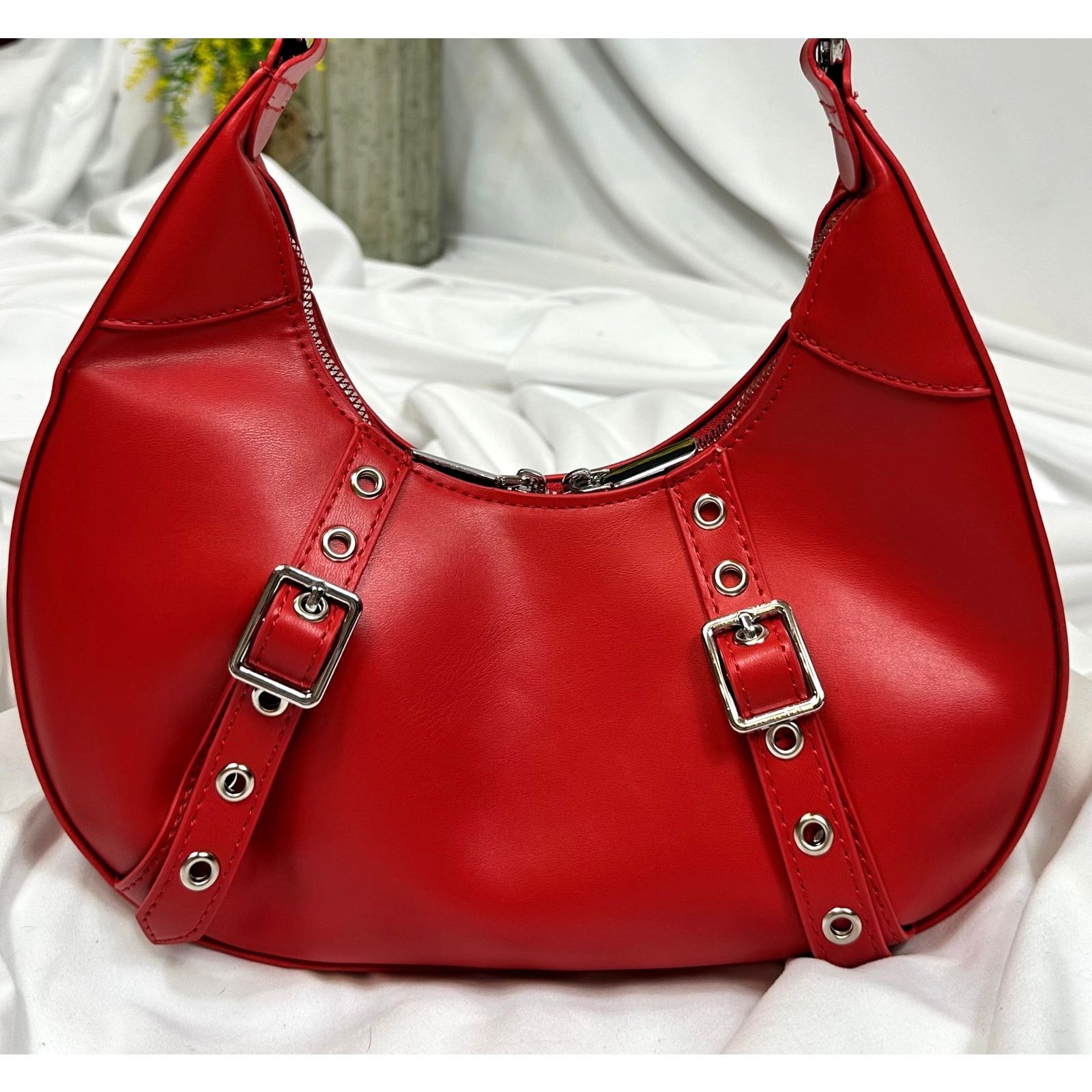 Other 8 Other Reasons Delphine Double Buckle Shoulder bag Red Size ONE SIZE - 7 Thumbnail
