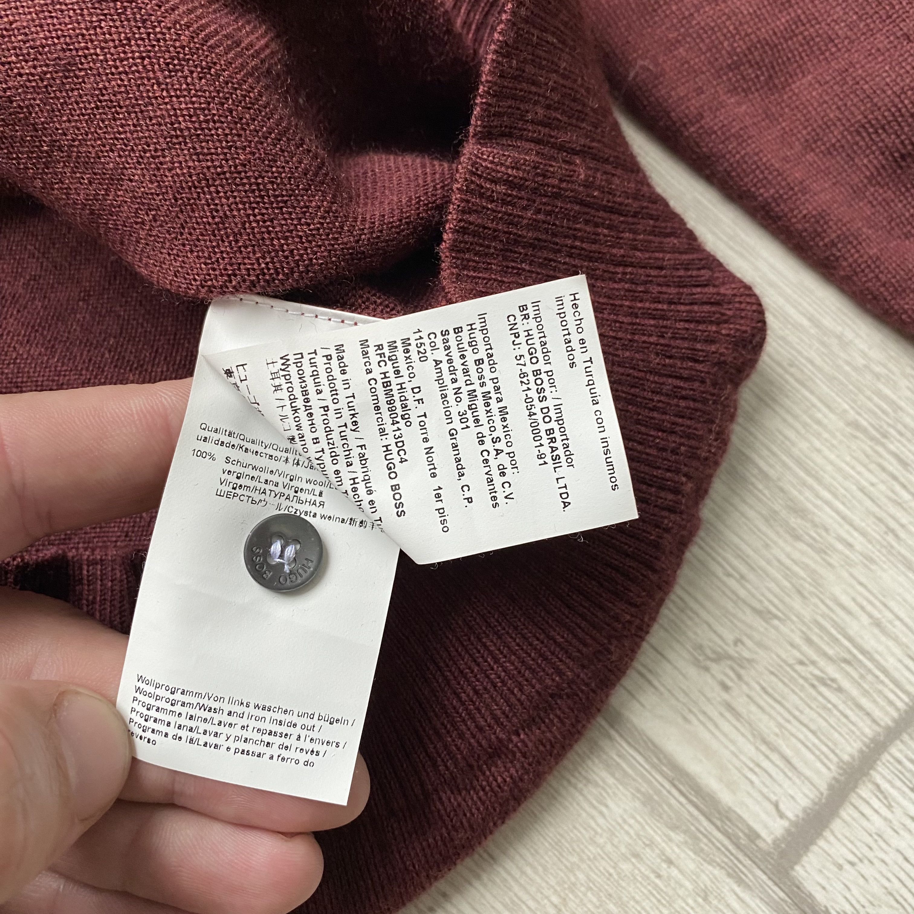 Hugo Boss Luxury Hugo BOSS wool polo rugby sweater pullover jumper Size US L / EU 52-54 / 3 - 9 Thumbnail