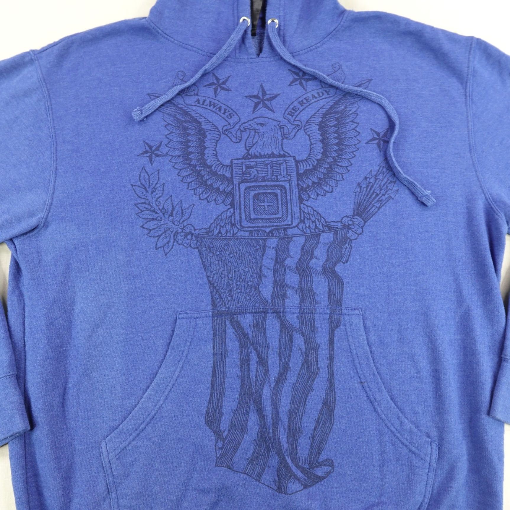 Vintage 5.11 Tactical Hoodie Mens Large Blue Always Be Ready Eagle Graphic Pullover Size US L / EU 52-54 / 3 - 3 Thumbnail