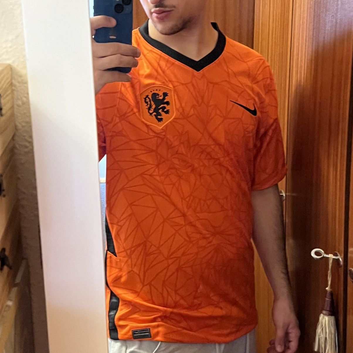 Nike Netherlands 2020-22 Home Jersey Nike Football Soccer Vintage Size US L / EU 52-54 / 3 - 5 Thumbnail