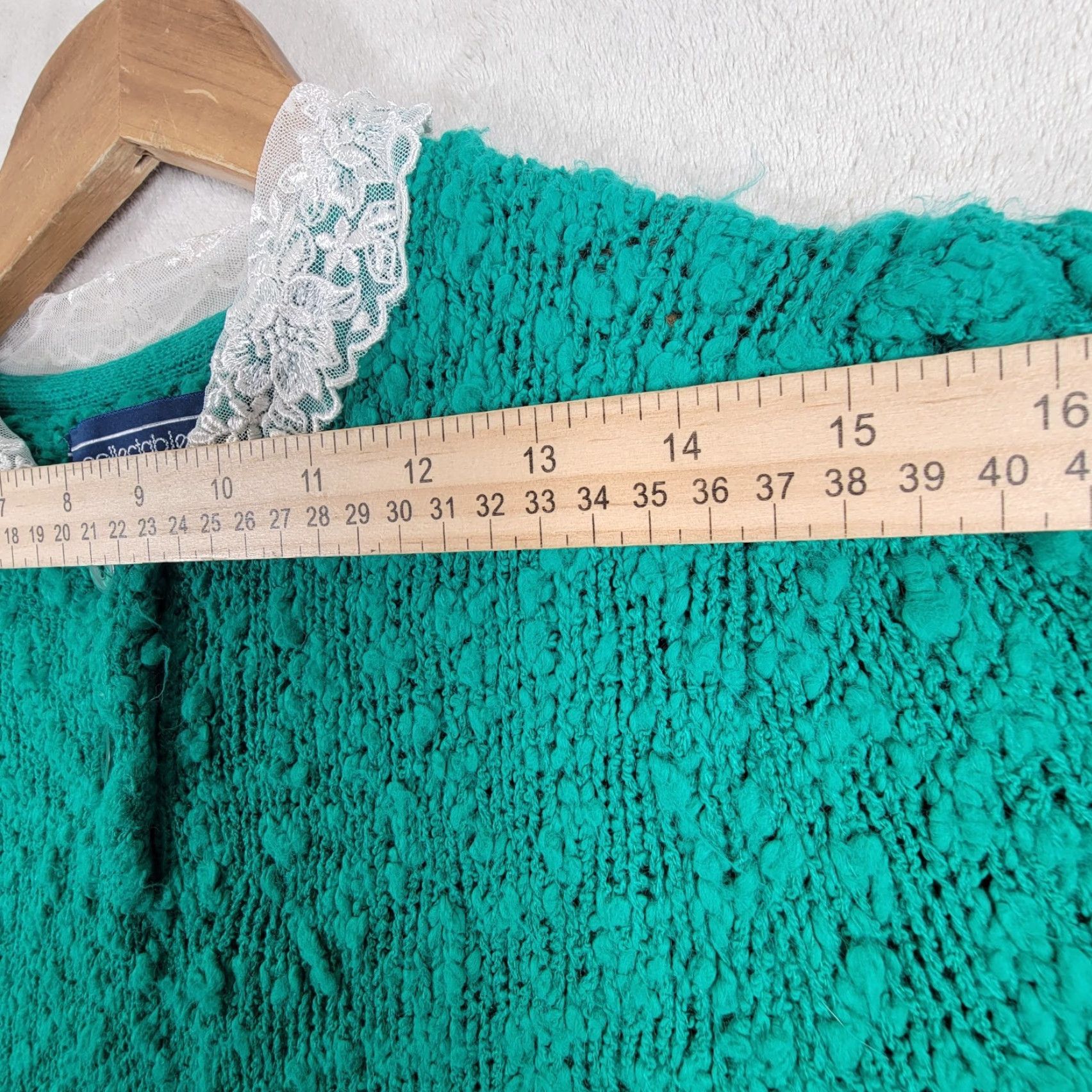 Etro VINTAGE Green Lace Neck Sweater Blouse Shirt 1980s Collectables Size S/M Womens Size S / US 4 / IT 40 - 6 Thumbnail