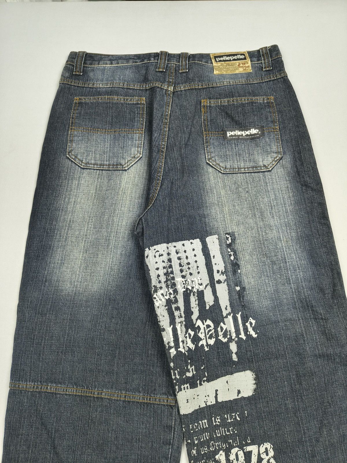 Pelle Pelle Pelle Pelle Crazy Graphic Y2K Baggy Jeans (066) Size US 36 / EU 52 - 8 Thumbnail