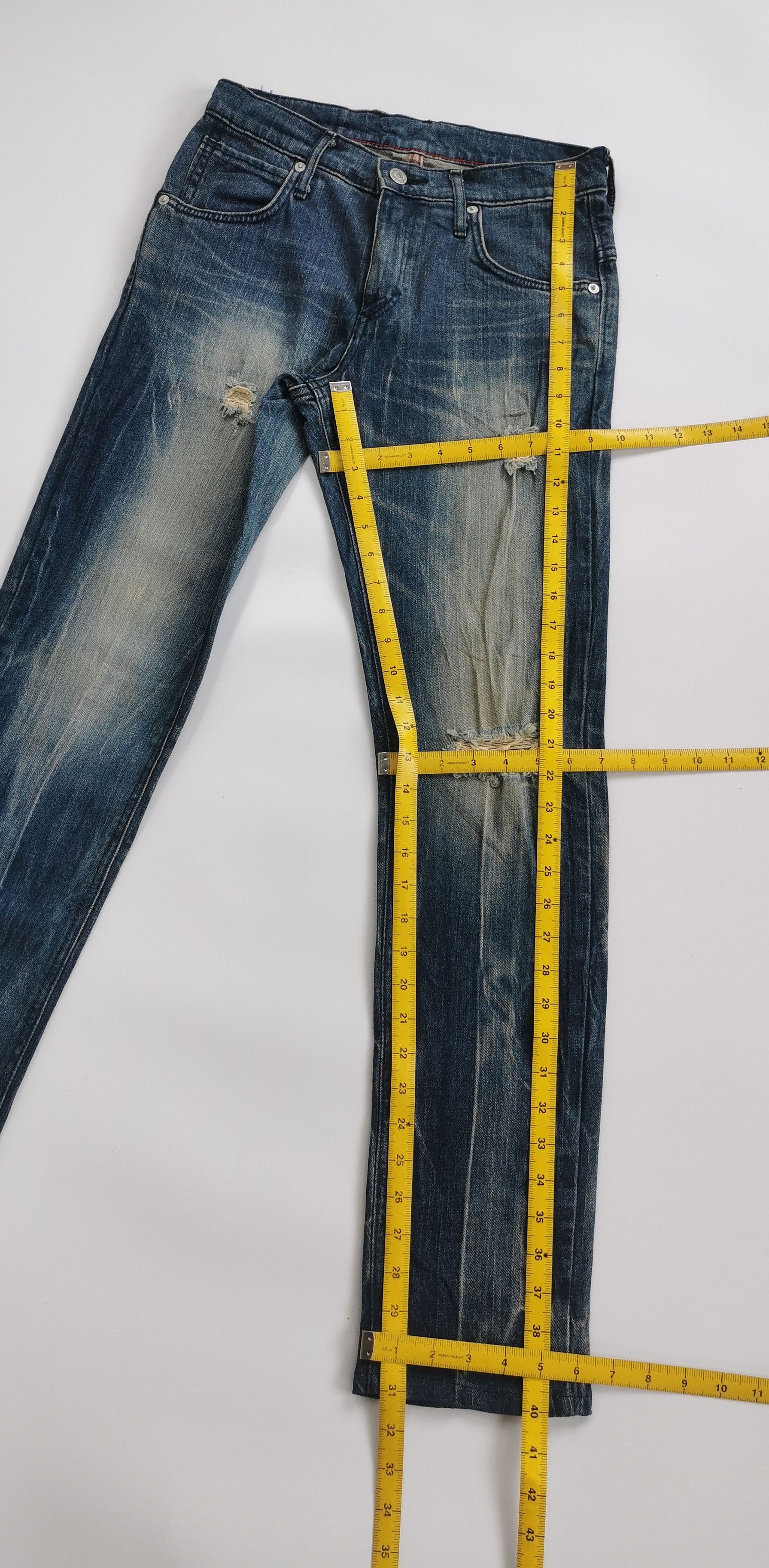 Edwin Edwin Distressed w/design Thunder Denim Jeans Size US 28 / EU 44 - 5 Thumbnail