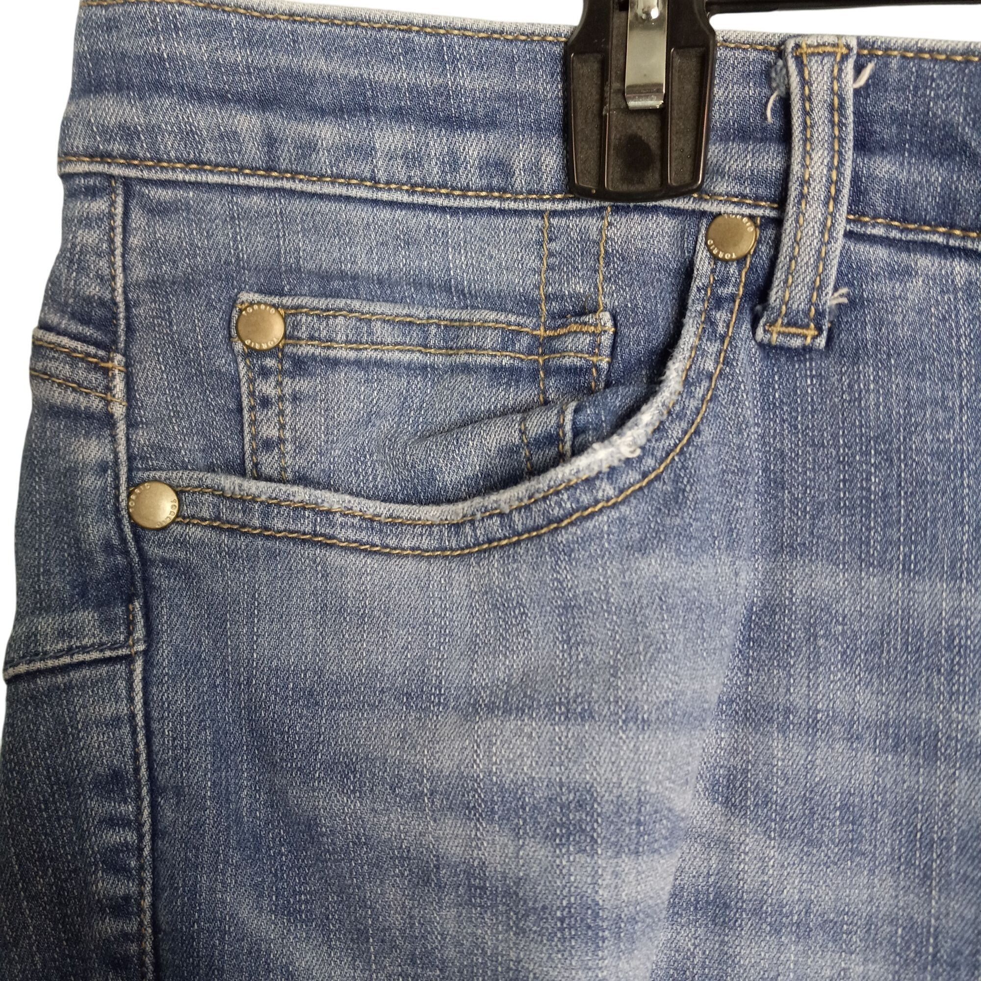Torrid Torrid Size 20S Jeans Bombshell Skinny Distressed Hem Button Size 42" / US 20 - 4 Thumbnail