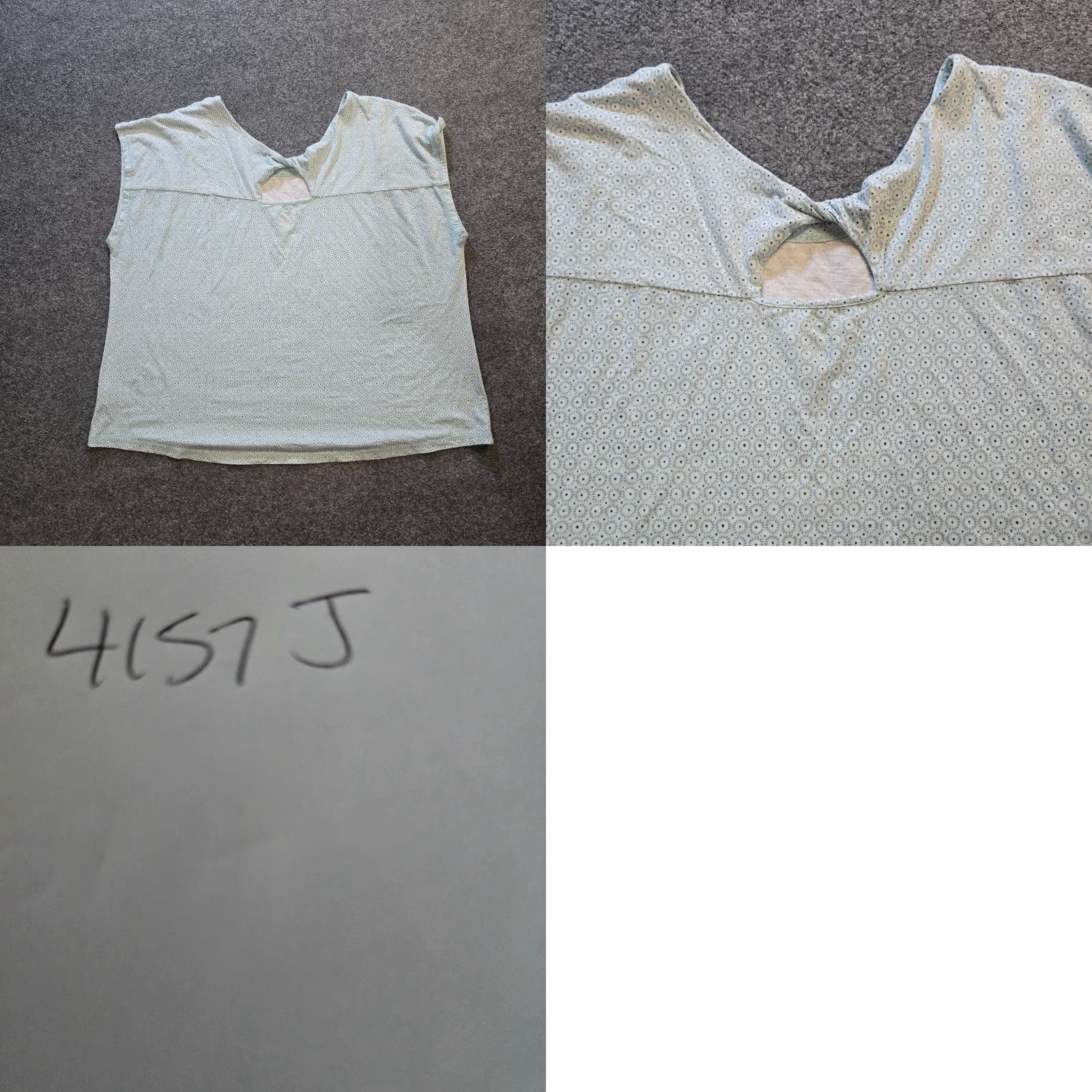 Talbots Talbots Top Womens 3X Green Dotted Short Sleeve Round Neck Stretchy Casual T-Shirt Womens Size XXL / US 16-18 / IT 52-54 - 8 Thumbnail