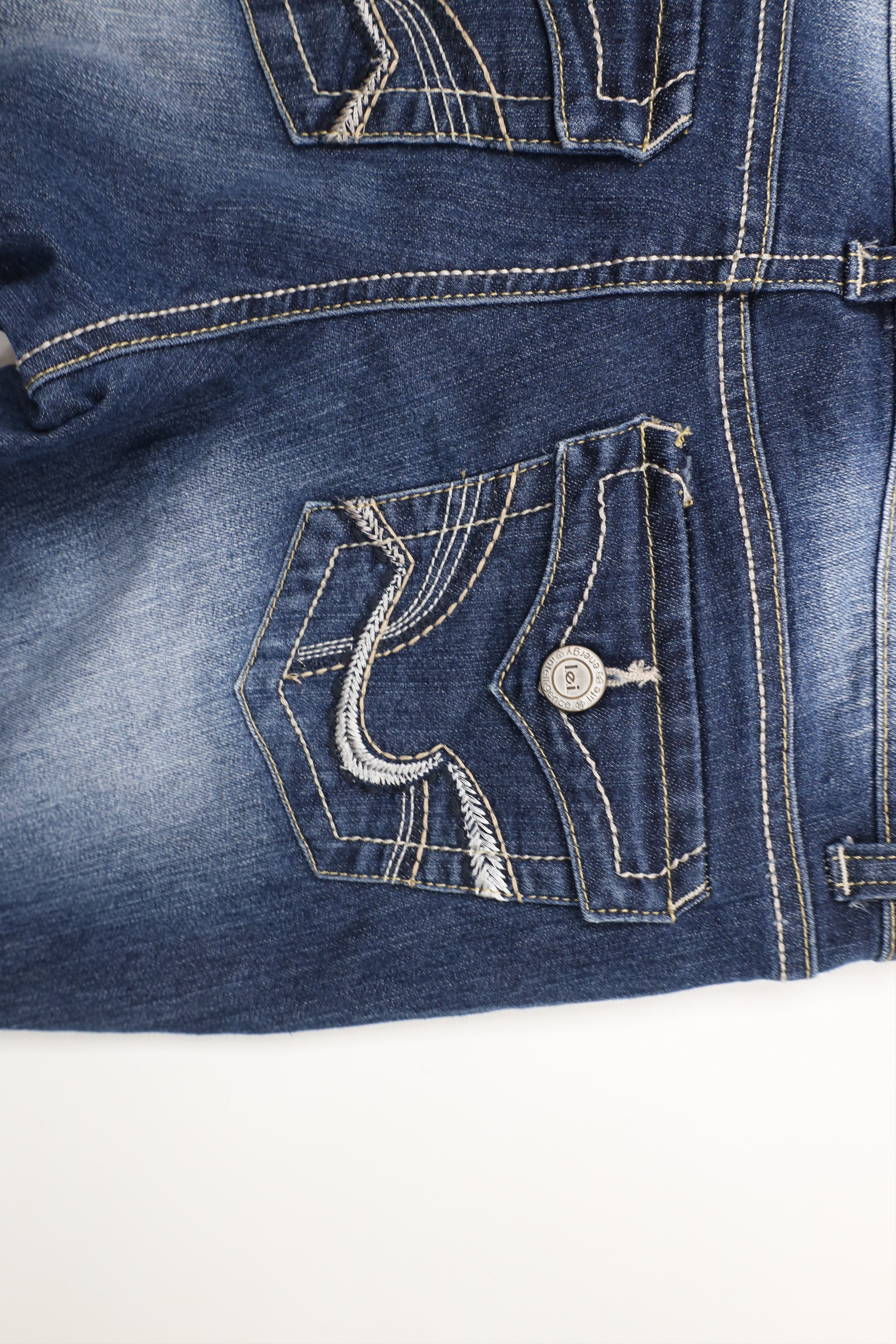 Vintage Vintage 90s Y2K LEI Hipster Flared Wide Leg Denim Jeans Size 27" / US 4 / IT 40 - 11 Thumbnail