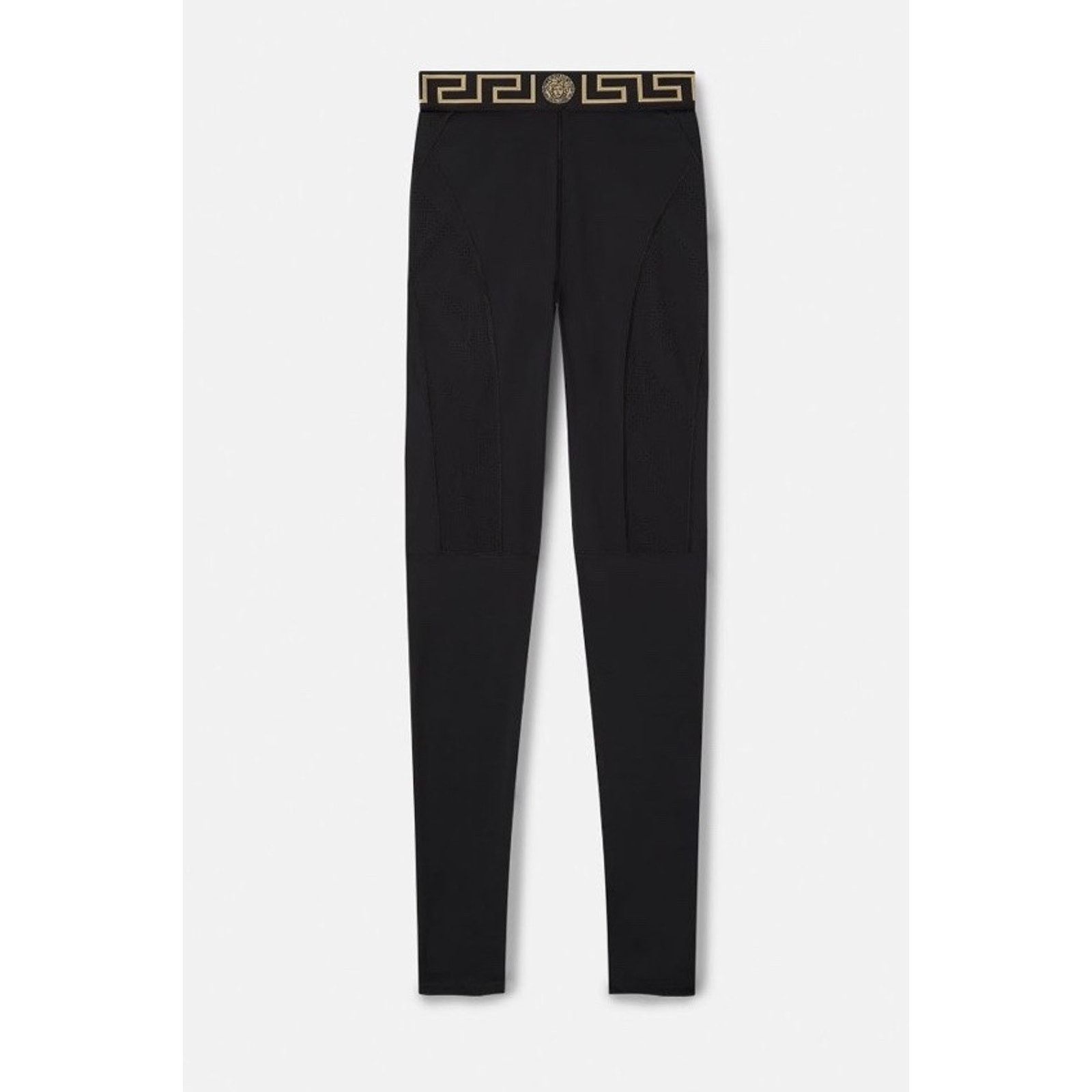Versace Versace Greca Border Gym Leggings Pants Black Small 1004103 Size 23" - 3 Thumbnail