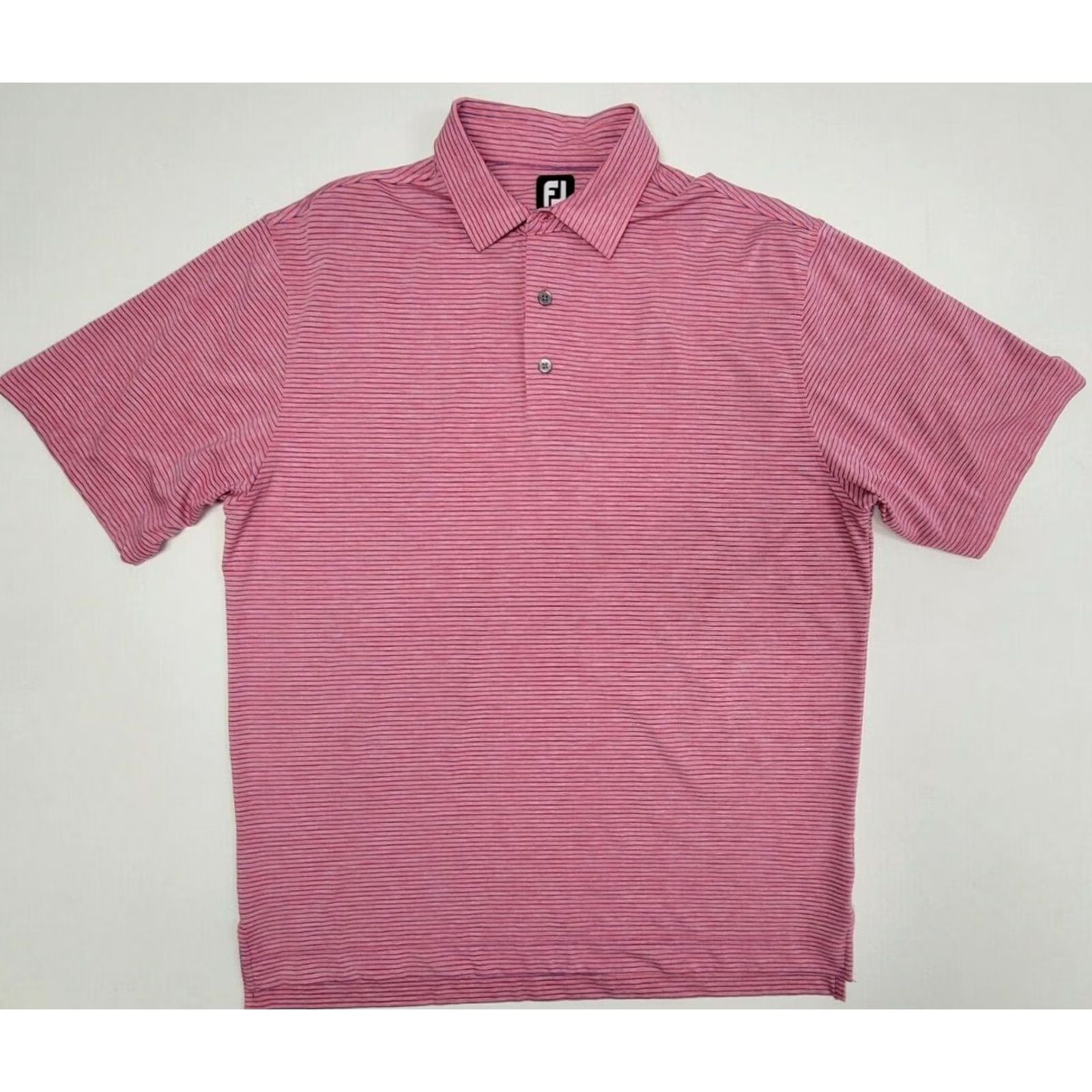 Footjoy Footjoy Pink & Blue Stretch Polo Shirt Mens XL Size US XL / EU 56 / 4 - 2 Thumbnail