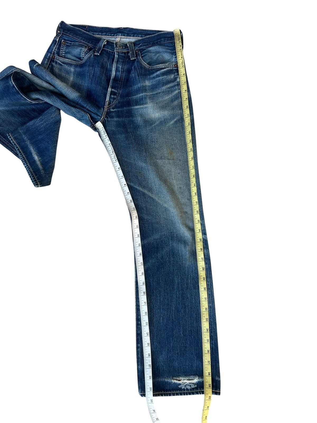 Levi's Vintage Clothing 2000s LVC Levi’s 501 XX Big E Distress Denim Selvedge Jeans Size US 30 / EU 46 - 6 Thumbnail
