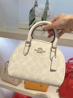 Coach Sydney Satchel in Signature Canvas with Strawberry Print