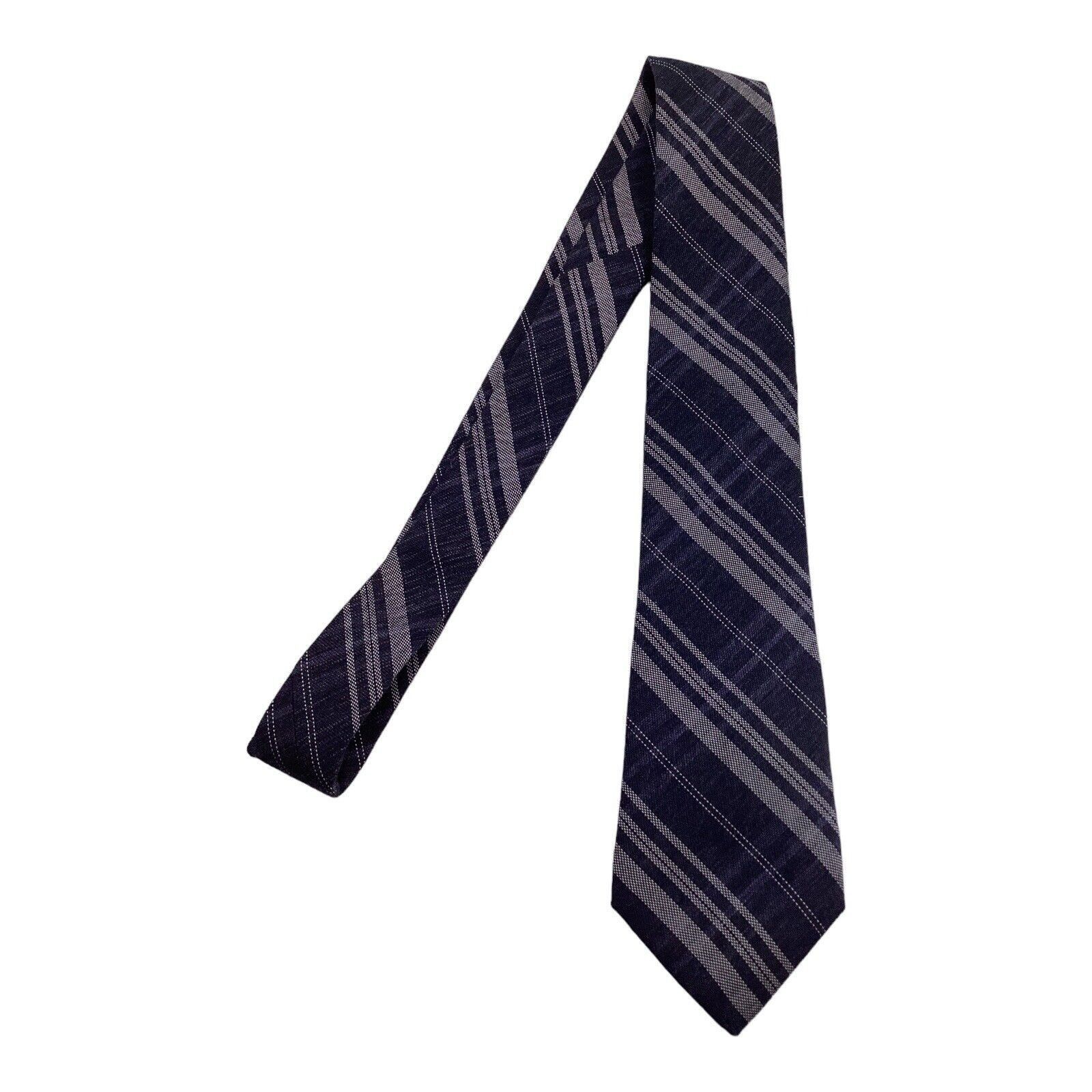 John Varvatos JOHN VARVATOS Gray PLaids & Cheks Silk Tie Made In USA W: 3. Size ONE SIZE - 5 Thumbnail
