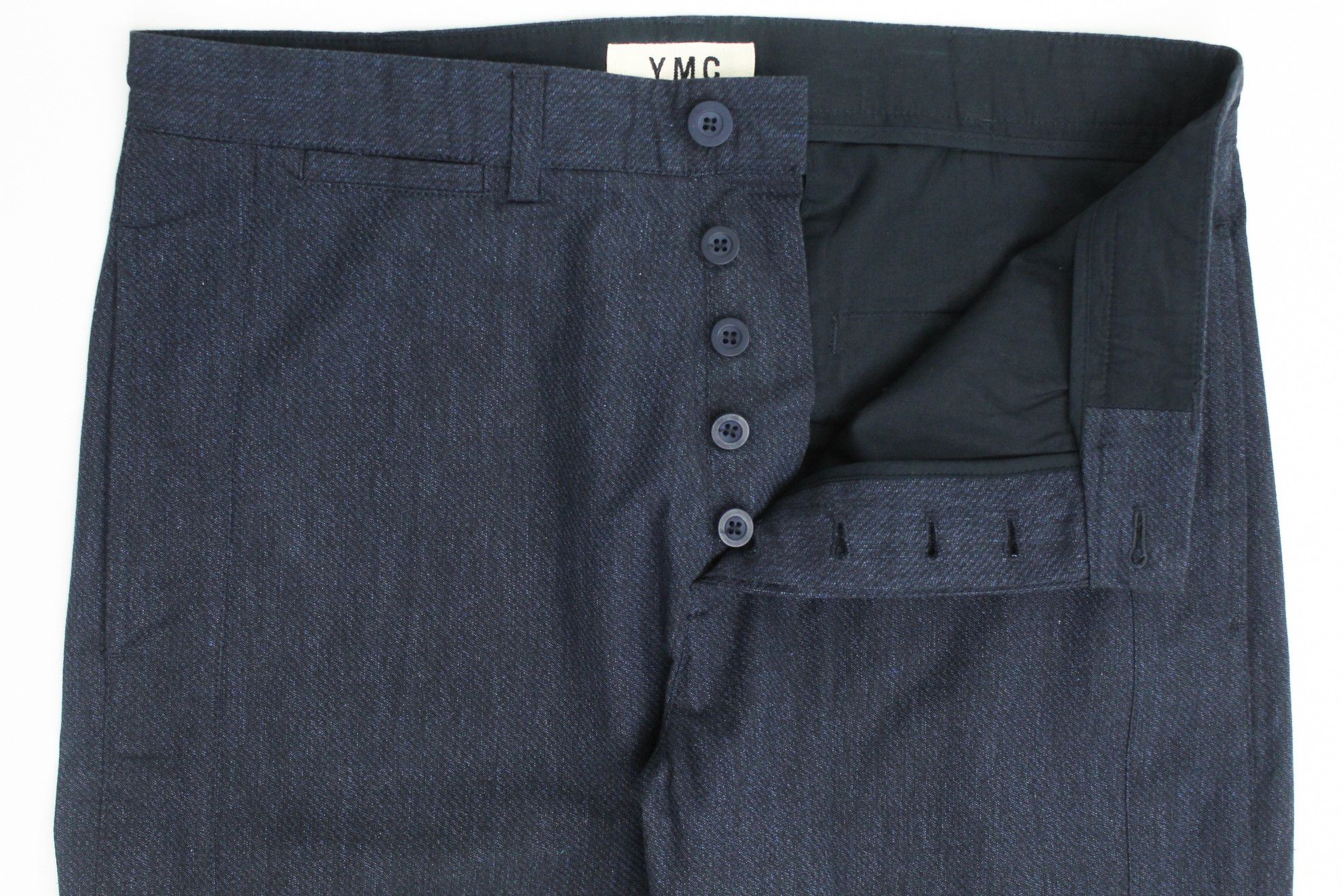 YMC Indigo-dyed Flat Front Paneled Trousers Pants Size US 34 / EU 50 - 4 Thumbnail