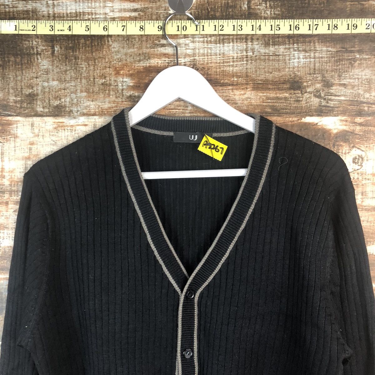 Japanese Brand UJ Black vintage plain Cardigan Knitwear #A2267 Size US M / EU 48-50 / 2 - 4 Thumbnail