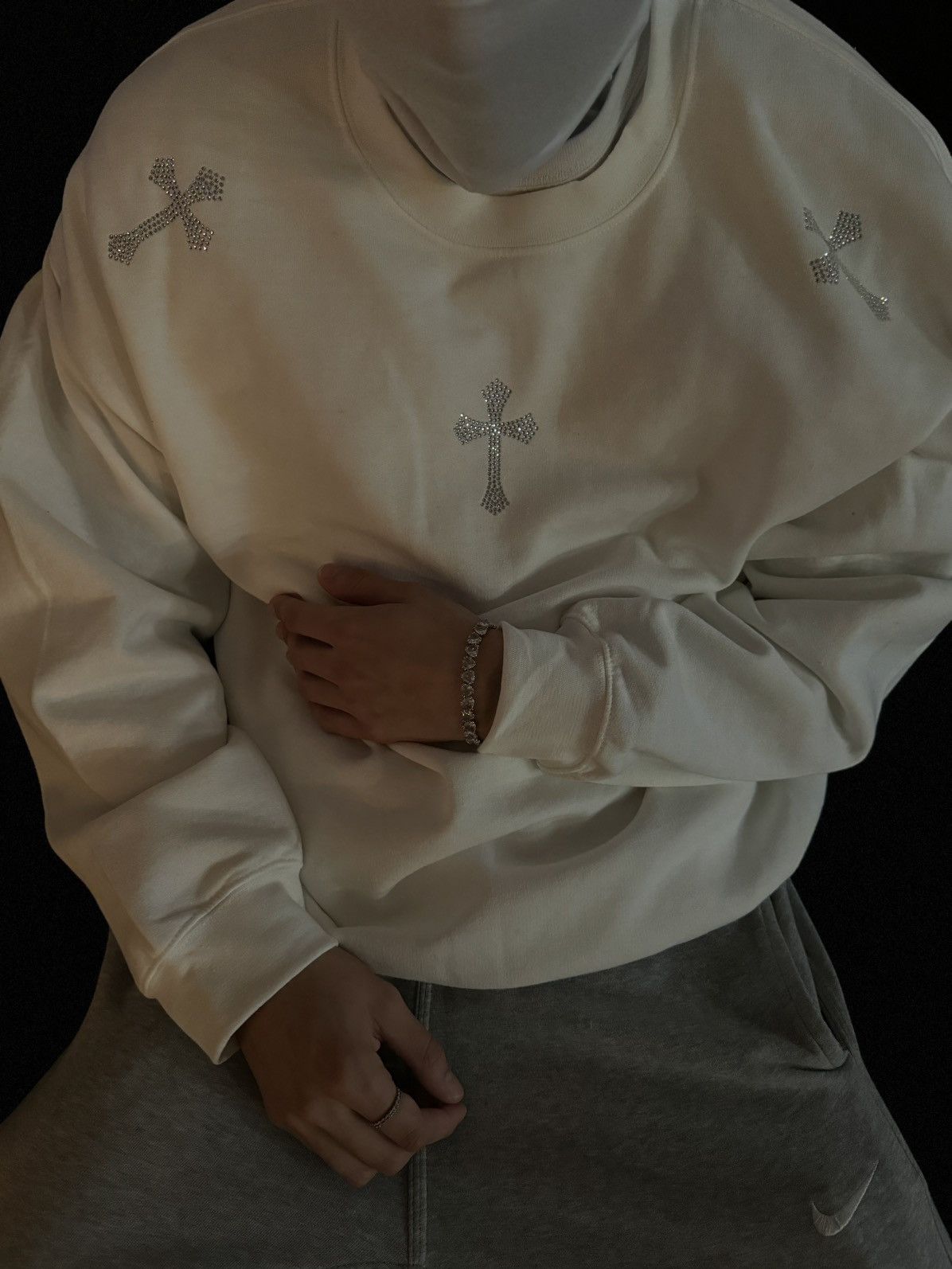 Vintage Rhinestones Crosses Crewshirt Crewneck Sweatshirt Size US S / EU 44-46 / 1 - 5 Thumbnail
