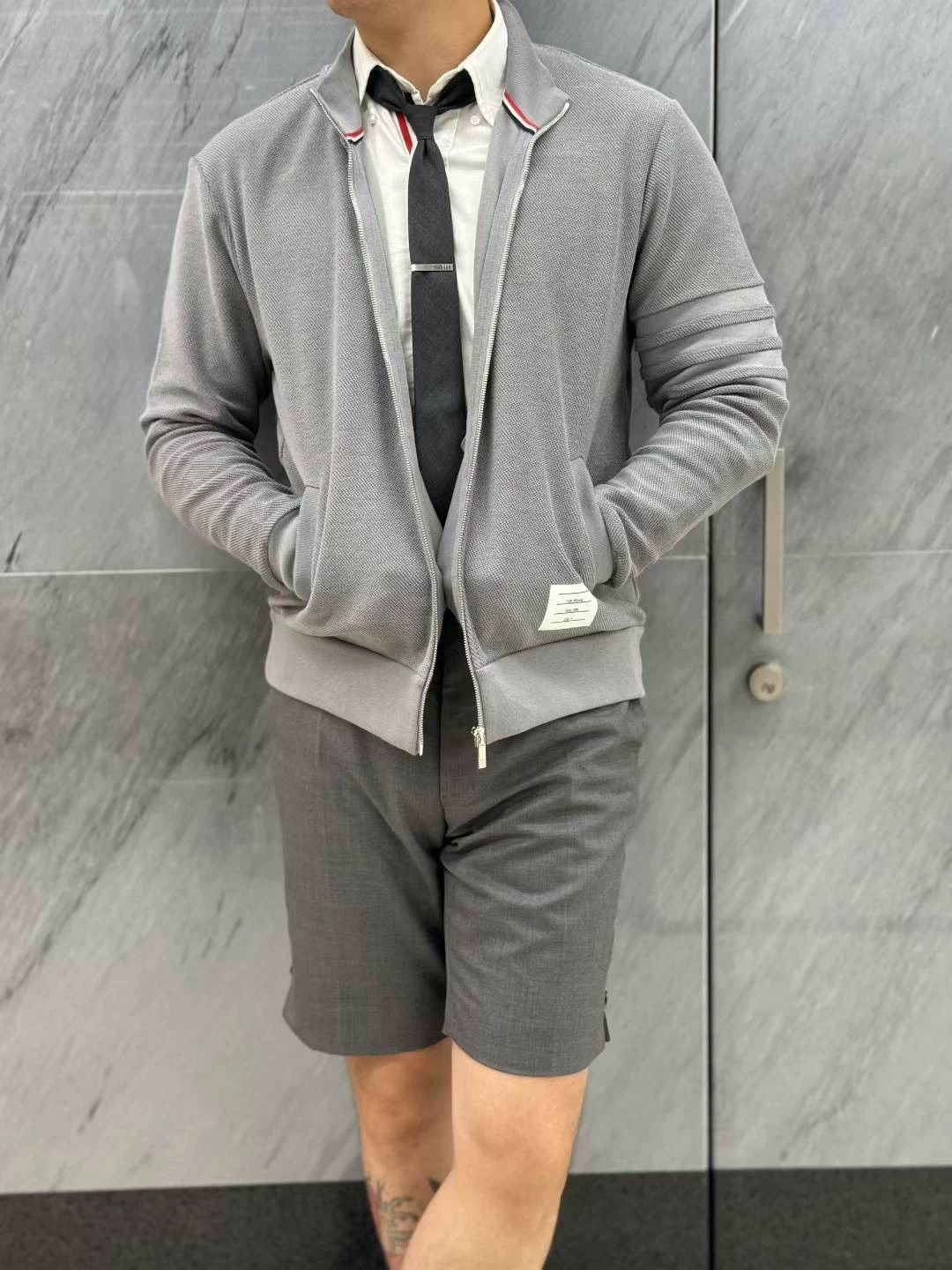 Thom Browne Thom Browne Mid Gray Wool-Blend Suit Shorts Size 2 Size US 34 / EU 50 - 8 Thumbnail