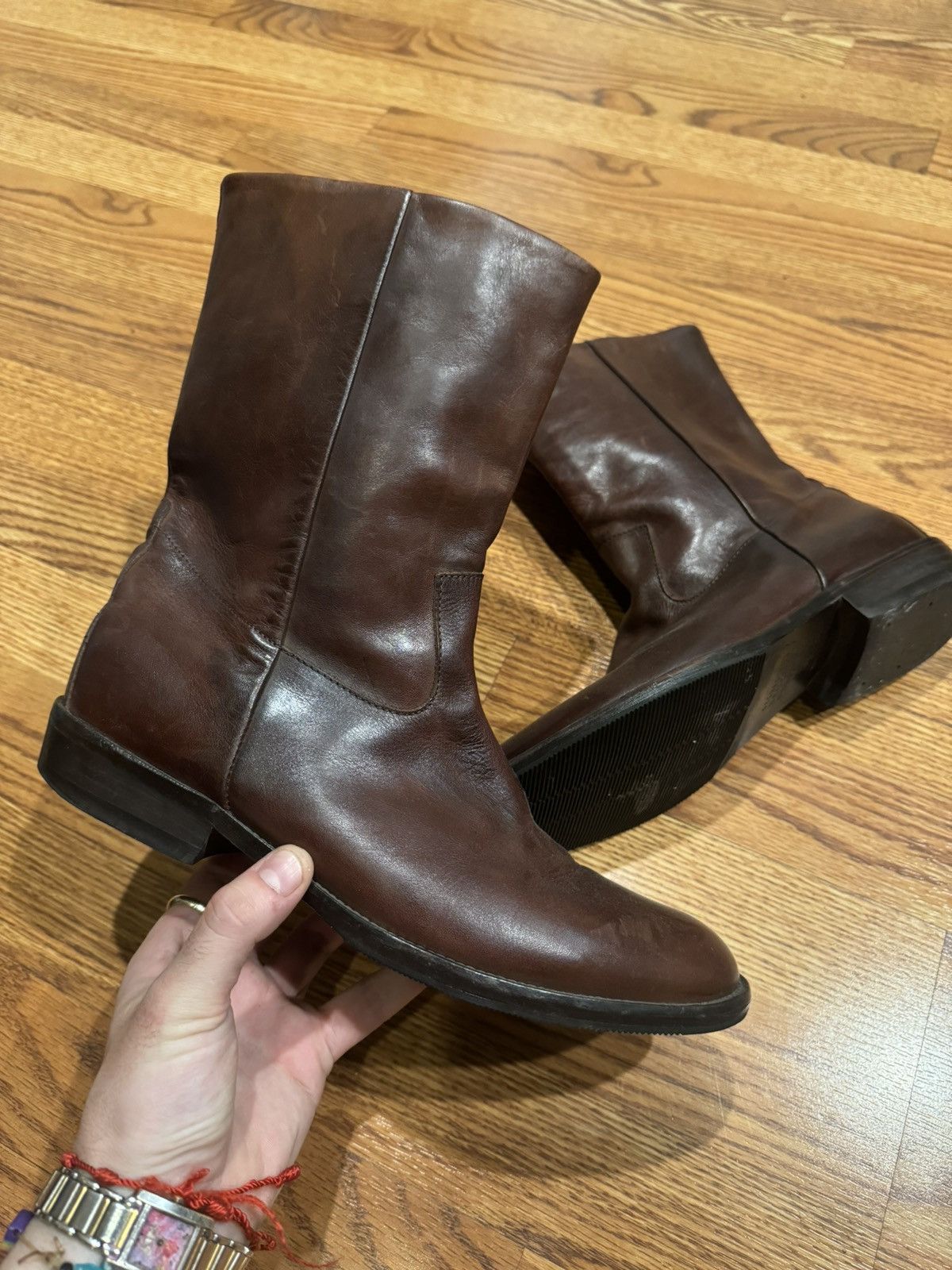 Maison Margiela Brown leather Maison Margiela riding boots Size US 8 / EU 41 - 2 Thumbnail