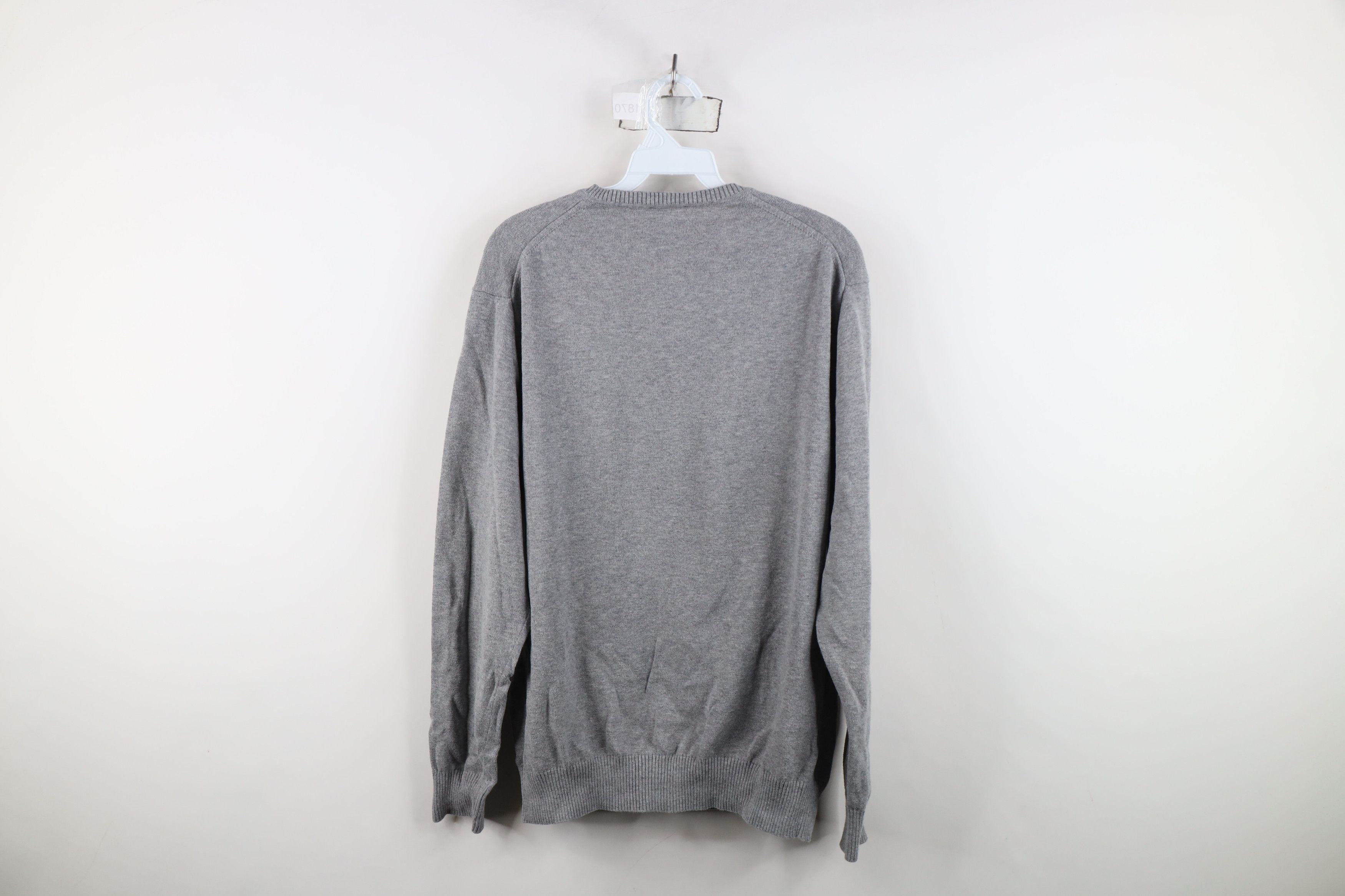 Jos. A. Bank Jos A Bank Traveler Pima Cotton Knit V-Neck Sweater Gray Size US XL / EU 56 / 4 - 10 Thumbnail