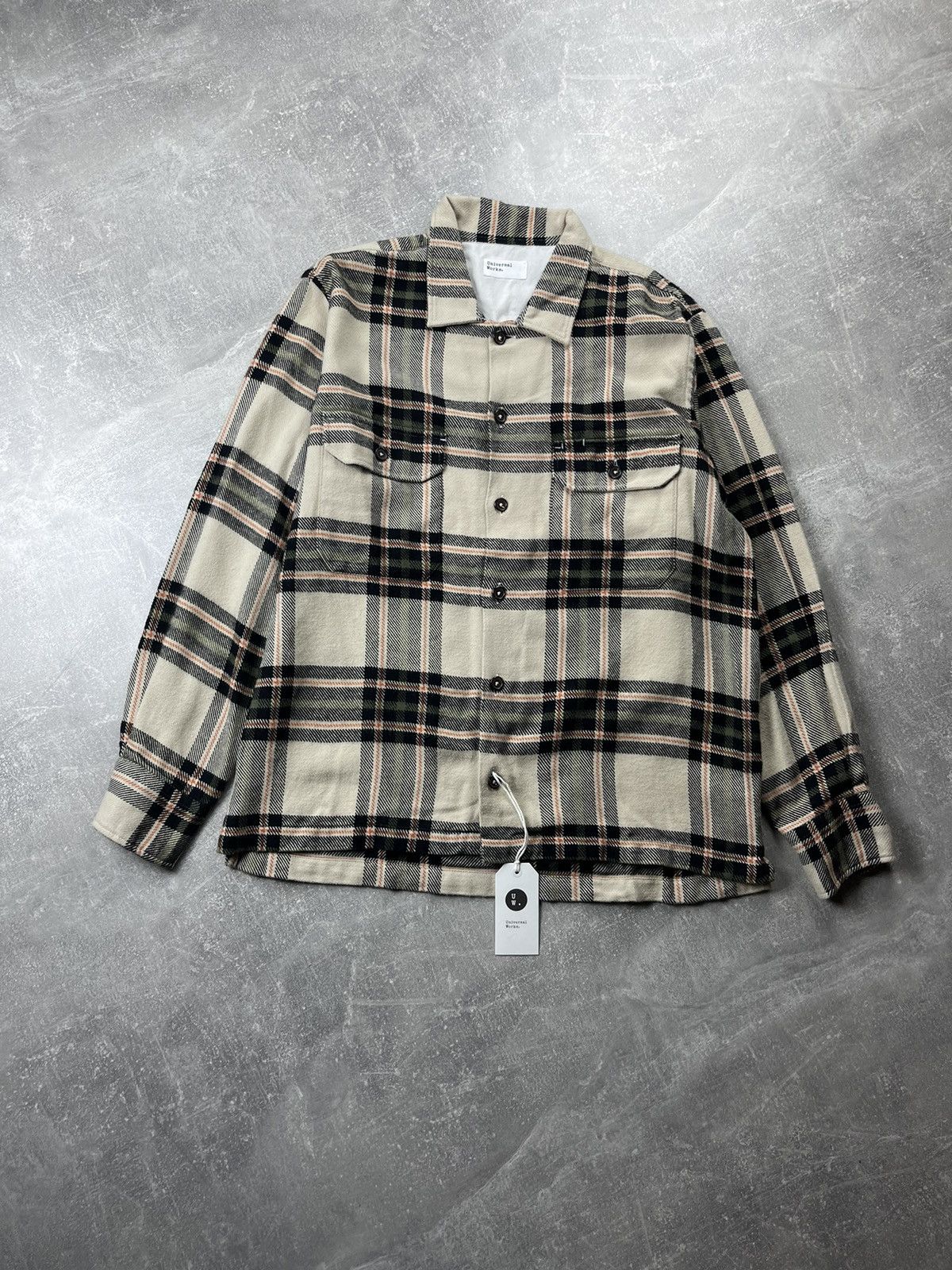 Universal Works Universal Works Heavy Utility Check Shirt Charcoal Plaid Size US M / EU 48-50 / 2 - 2 Thumbnail