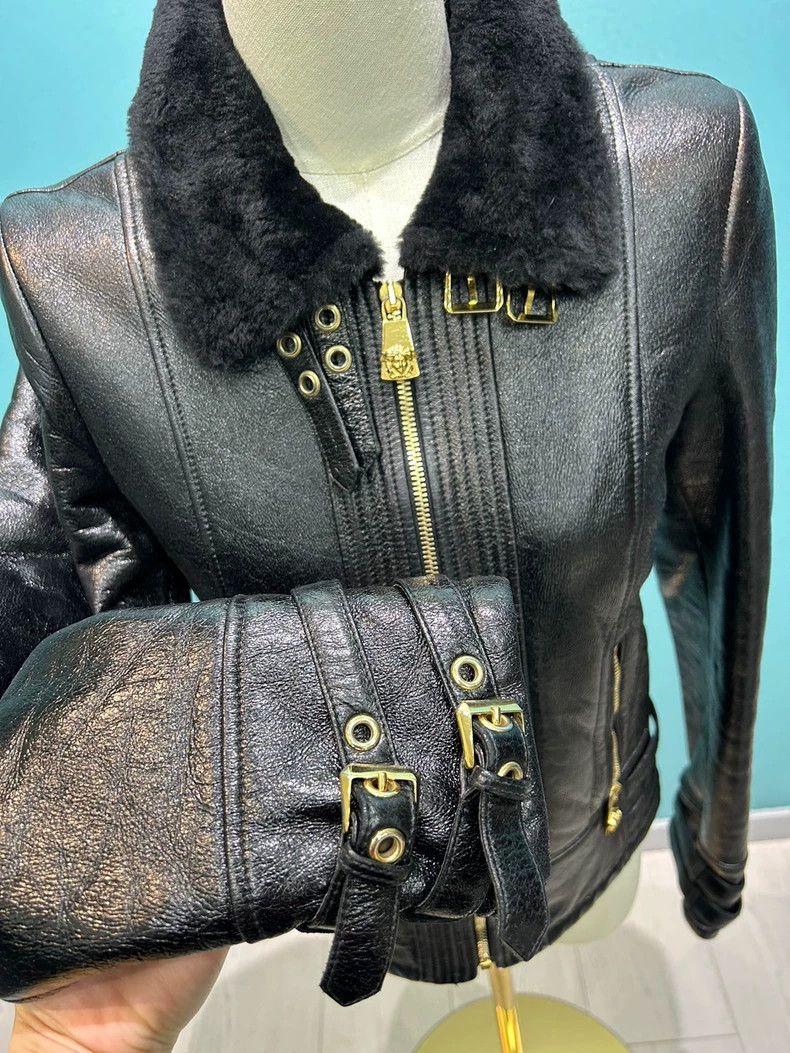 Versace Versace Fur is integrated into the leather coat Size S / US 4 / IT 40 - 5 Thumbnail