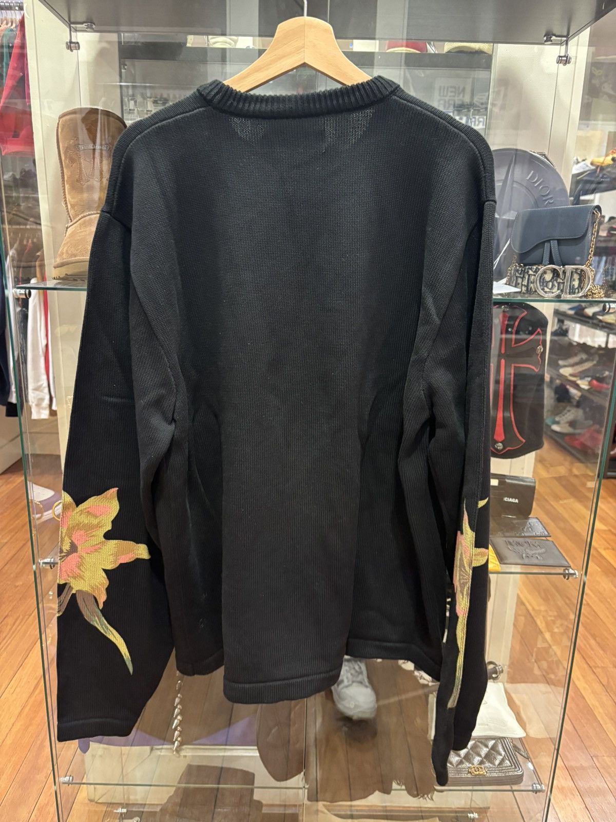 Stussy Stüssy Flower Sleeve Knit Sweater Size US XXL / EU 58 / 5 - 2 Thumbnail