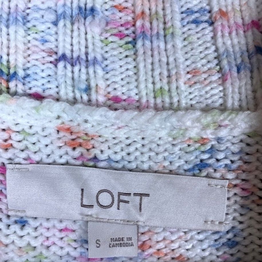 Loft LOFT Womens Sweater Multicolored Pattern Mock Neck Long Sleeve Knit Pullover Small Size S / US 4 / IT 40 - 6 Thumbnail