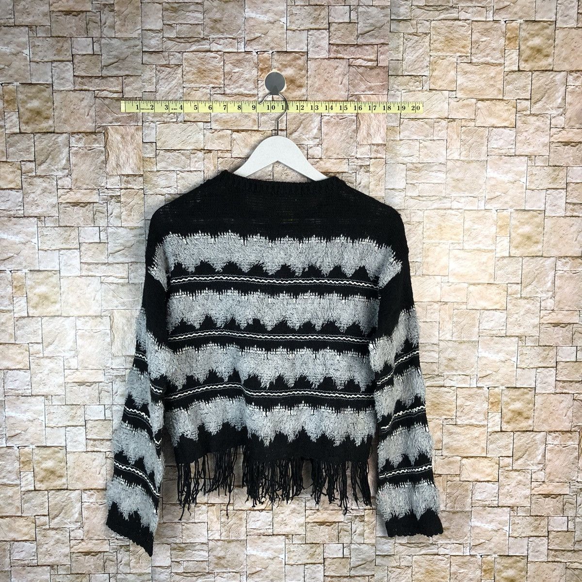 Homespun Knitwear × Japanese Brand × Vintage Bershka mohair fur vintage Black Knitwear #A1058 Size M / US 6-8 / IT 42-44 - 12 Thumbnail