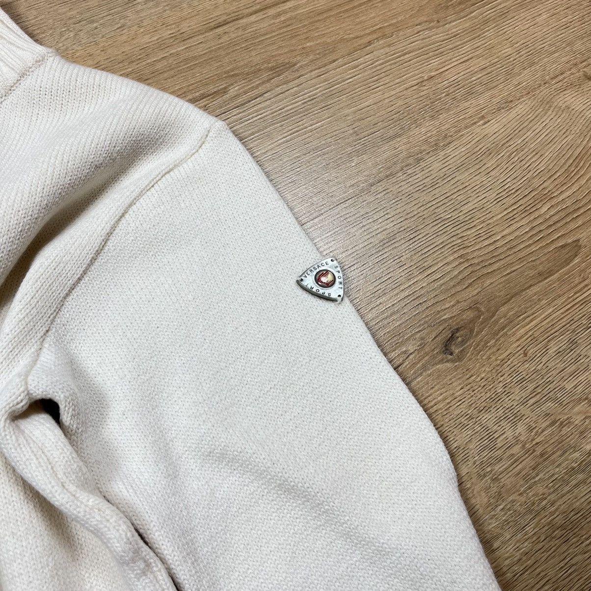 Versace Vintage Versace Sport Full Zip Knit Sweater Wool Logo XS Size US XS / EU 42 / 0 - 7 Thumbnail