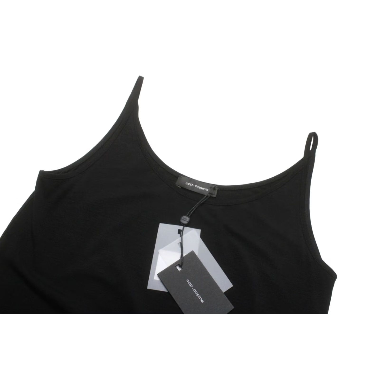 Cop Copine Cop Copine Kaba T-Shirt Womens Large Sleeveless Black Open Neck Pullover Stretchy Casual Everyday Vintage No Size L / US 10 / IT 46 - 4 Thumbnail