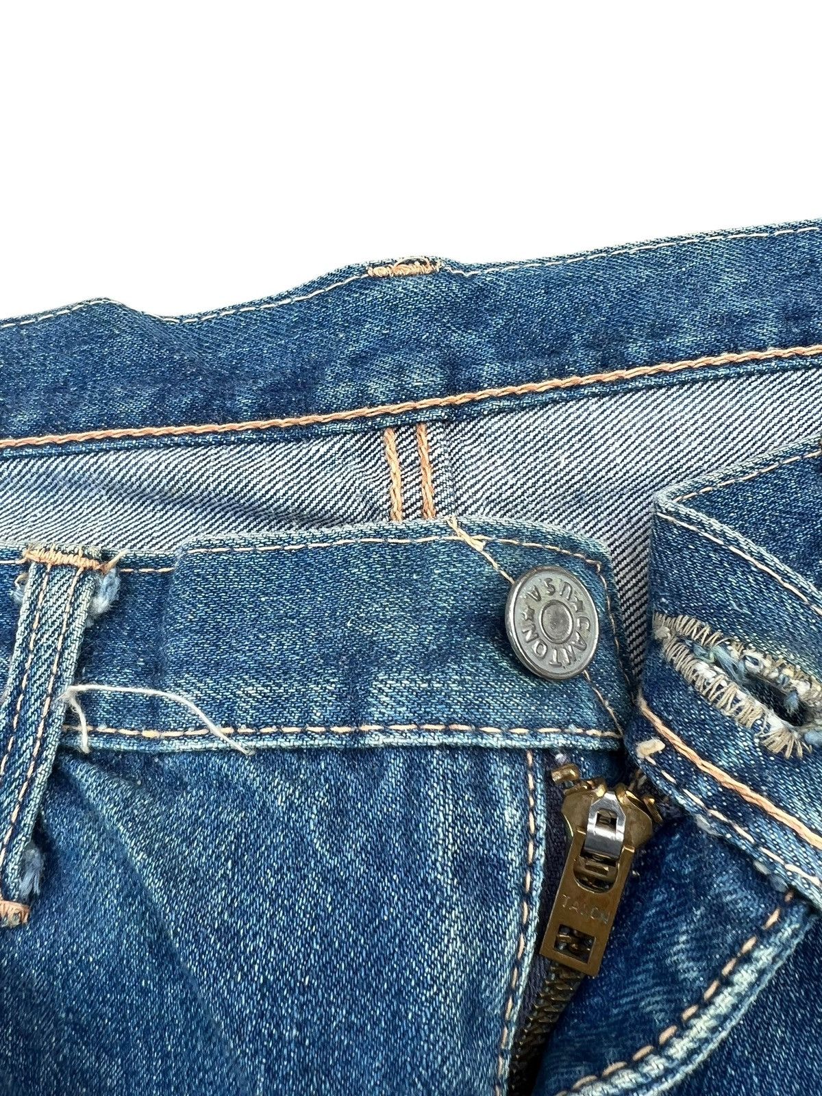 Vintage RARE! Vintage 60s Canton Fade Dirty Denim Selvedge Jeans Size US 36 / EU 52 - 5 Thumbnail