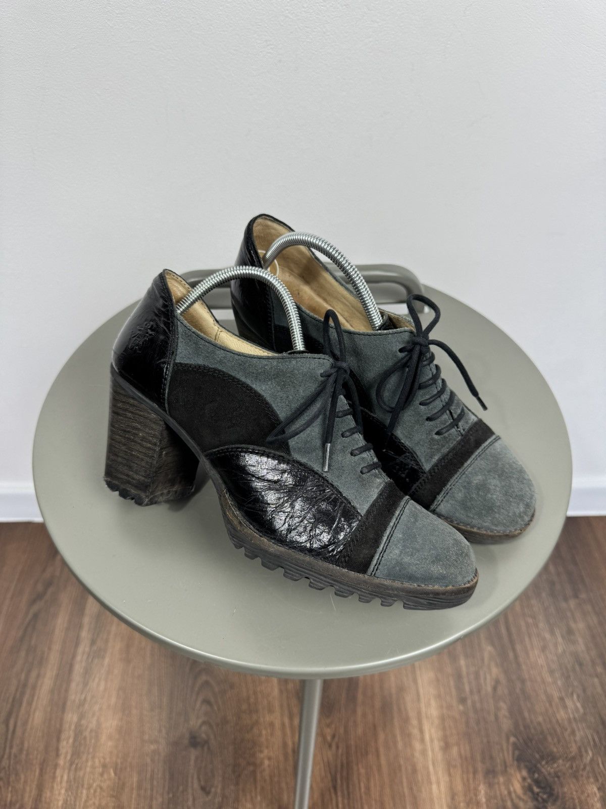 Fly London Fly London Suede Leather Block Heel Oxford Shoes Women EU 38 Size US 7 / IT 37 - 1 Thumbnail