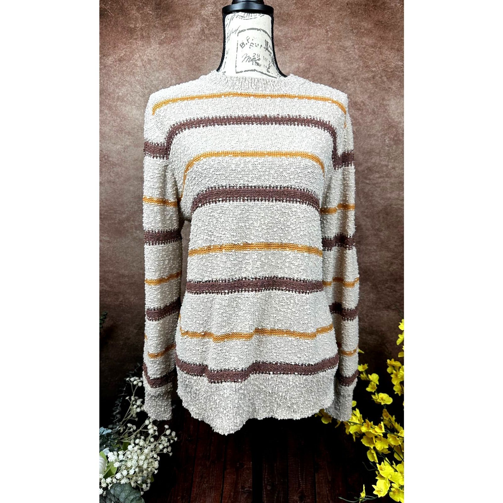 Other Mason & Belle Ellie Textured Sweater Cream/Browns L Size L / US 10 / IT 46 - 8 Thumbnail