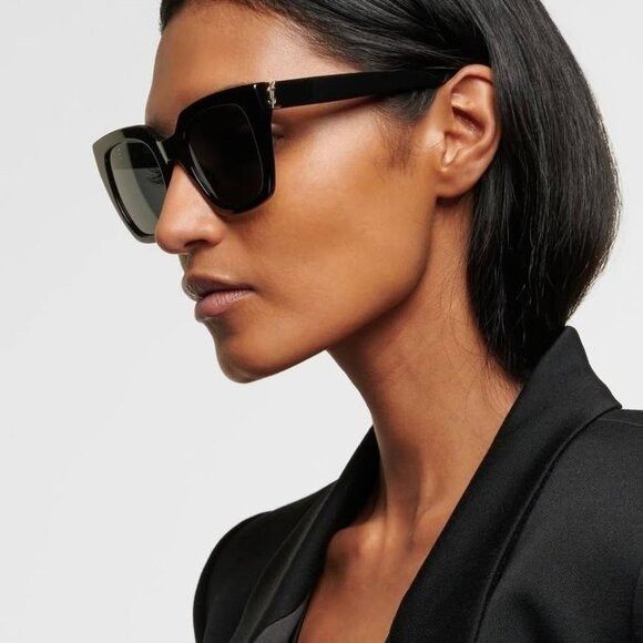 Saint Laurent Paris New Saint Laurent SLM143 001 Sunglasses - Black Frame Size ONE SIZE - 1 Thumbnail