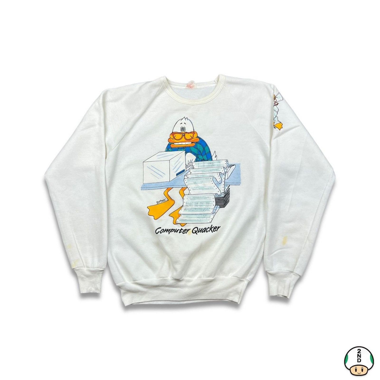 Vintage Vintage 1987 Computer Quacker Duck Sweatshirt Small Funny Size US S / EU 44-46 / 1 - 1 Thumbnail