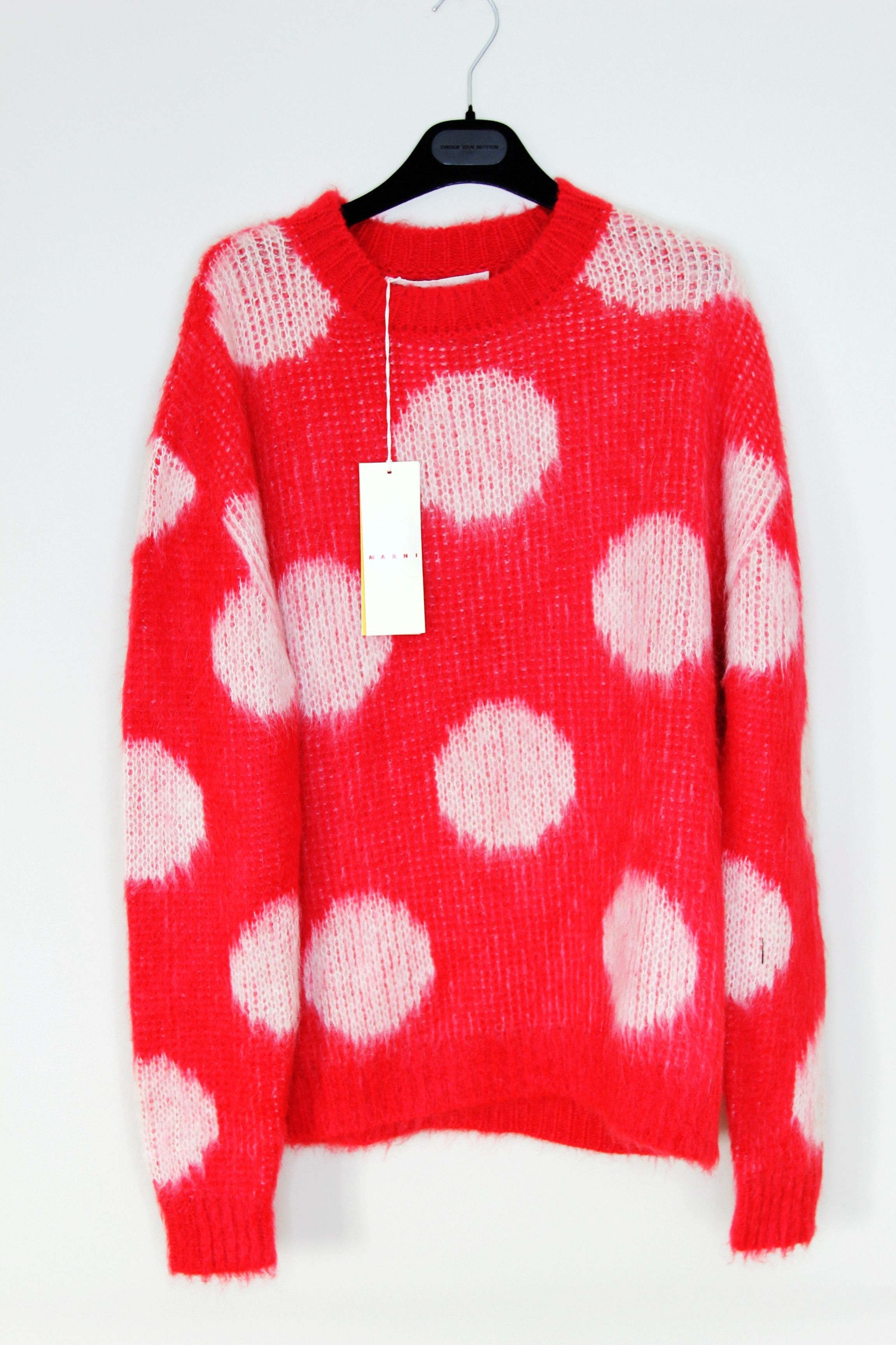 Marni BNWT AW23 MARNI BRUSHED DOTS FUZZY WUZZY SWEATER 50 Size US M / EU 48-50 / 2 - 2 Thumbnail