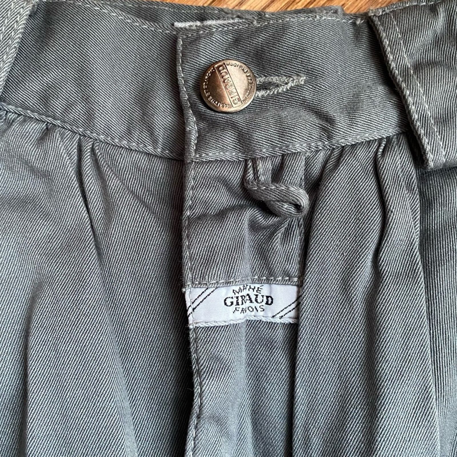 Marithe + Francois Girbaud GIRBAUD Gray Pleated Cotton 80s Snap Ankle Pant 5/6 27” Size 27" / US 4 / IT 40 - 5 Thumbnail
