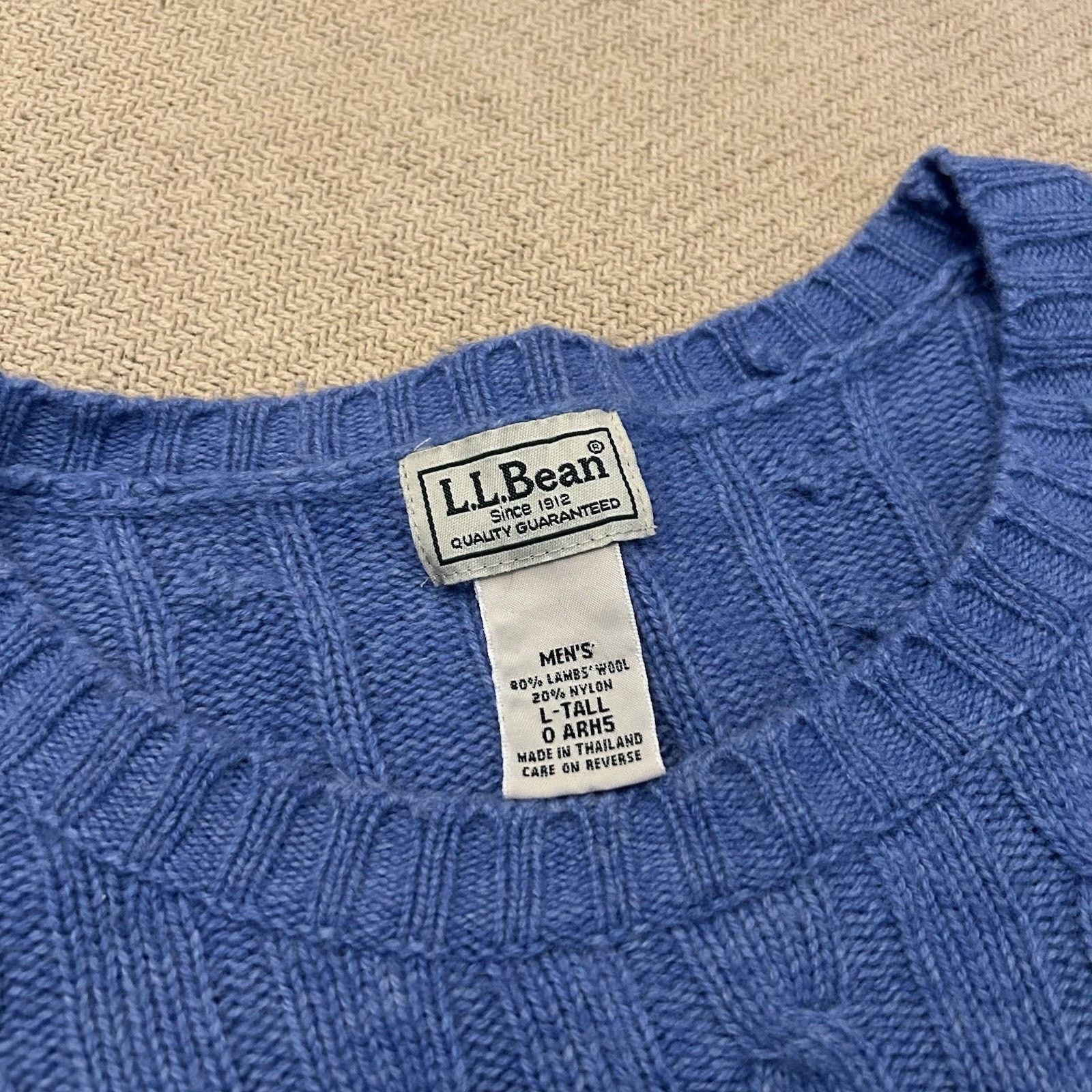L.L. Bean Ll Bean Lambs Wool Cable Knit Fisherman Sweater Large Tall Size US L / EU 52-54 / 3 - 3 Thumbnail