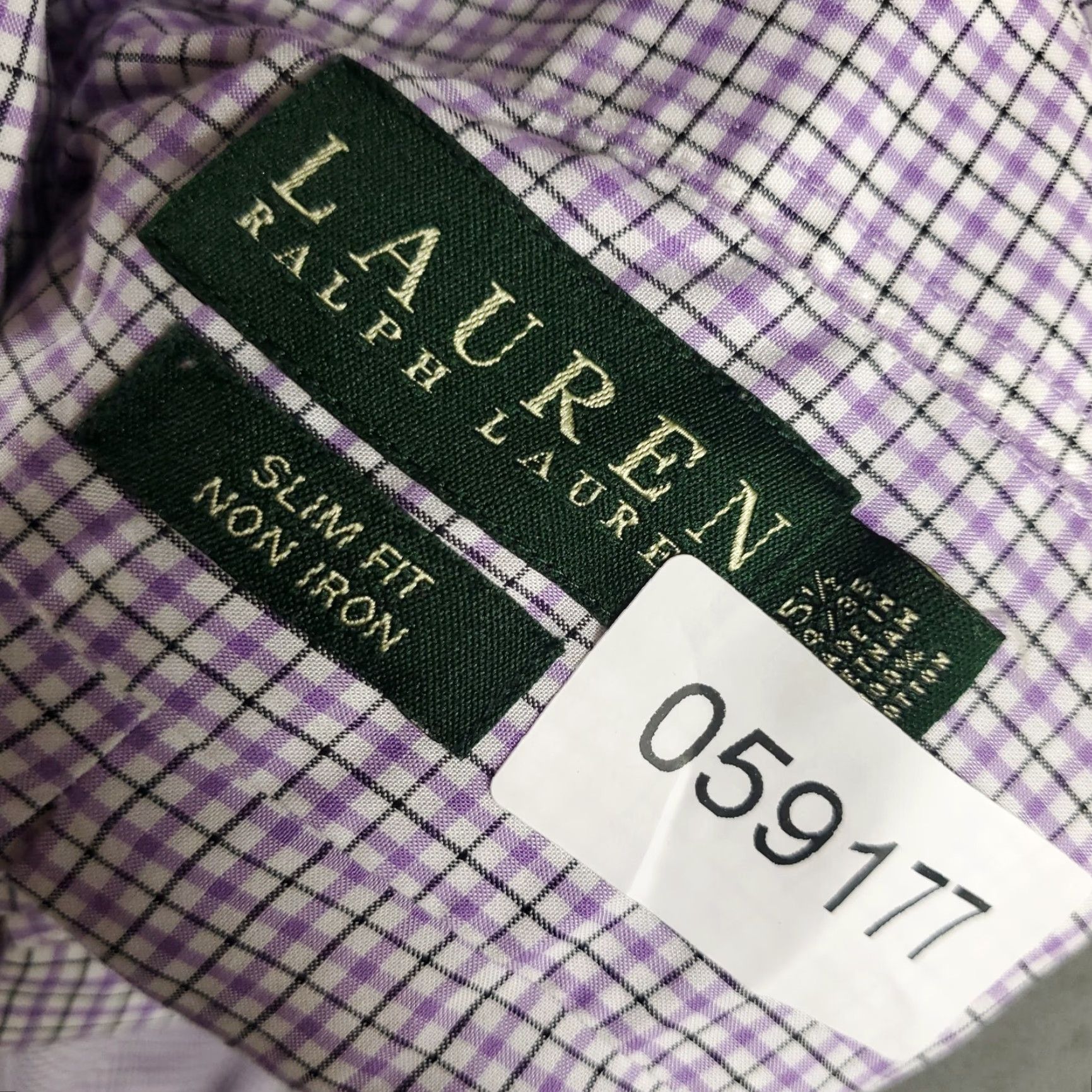 Ralph Lauren Ralph Lauren Dress Shirt Mens 15.5 Purple Plaid Long Sleeve Button Down Regular Fit Size 40R - 8 Thumbnail