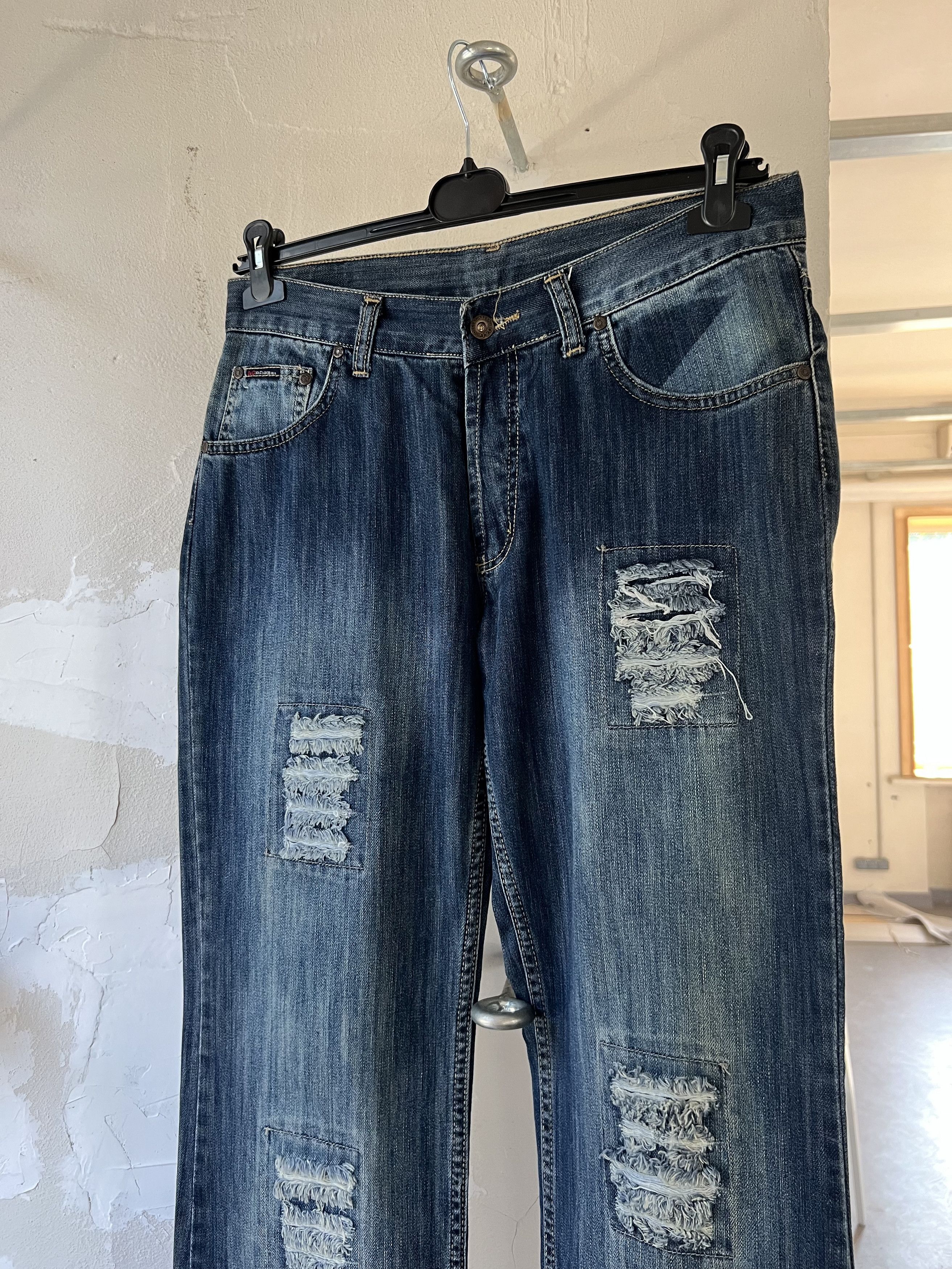 Denime DG Vintage Distressed Jeans Pants 1980s Size US 32 / EU 48 - 2 Thumbnail