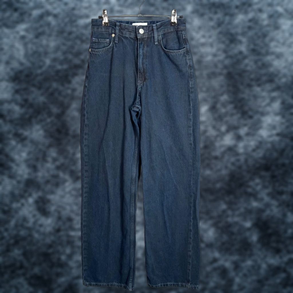 Zara Zara Womens High-Waist Straight Leg Jeans Size 0 Blue Denim 90s Size 25" / US 0 / IT 36 - 1 Thumbnail