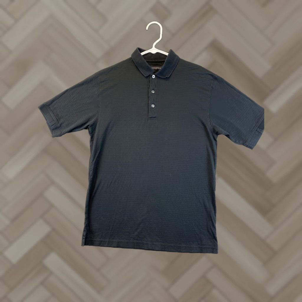 Vintage Hathaway Polo Shirt Men's Small Black Cotton Knit Casual Button Short Sleeve Outdoors Golf 74-56 Size US S / EU 44-46 / 1 - 1 Thumbnail