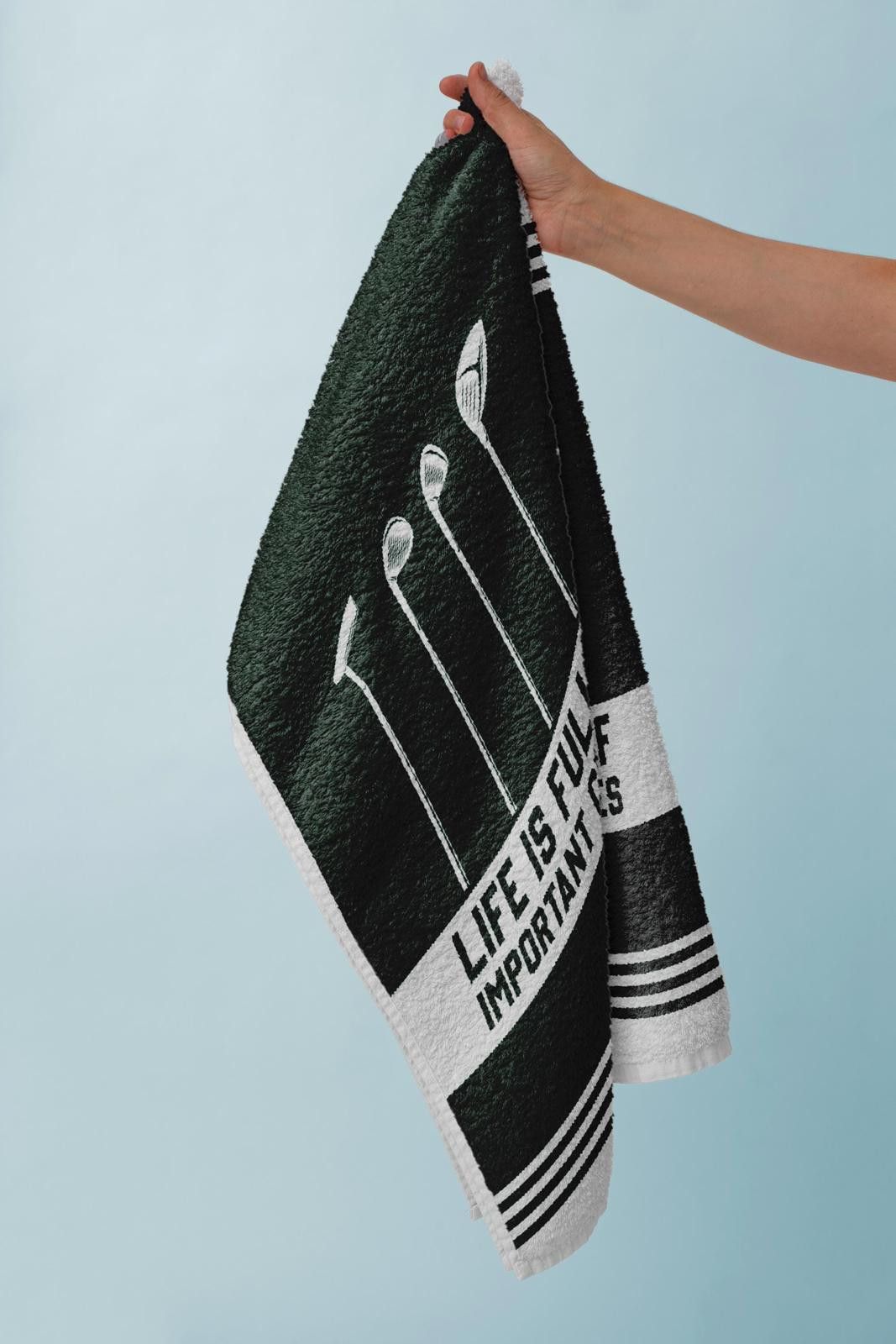Designer Funny Golf Towel: Important Club Choices Size ONE SIZE - 3 Thumbnail