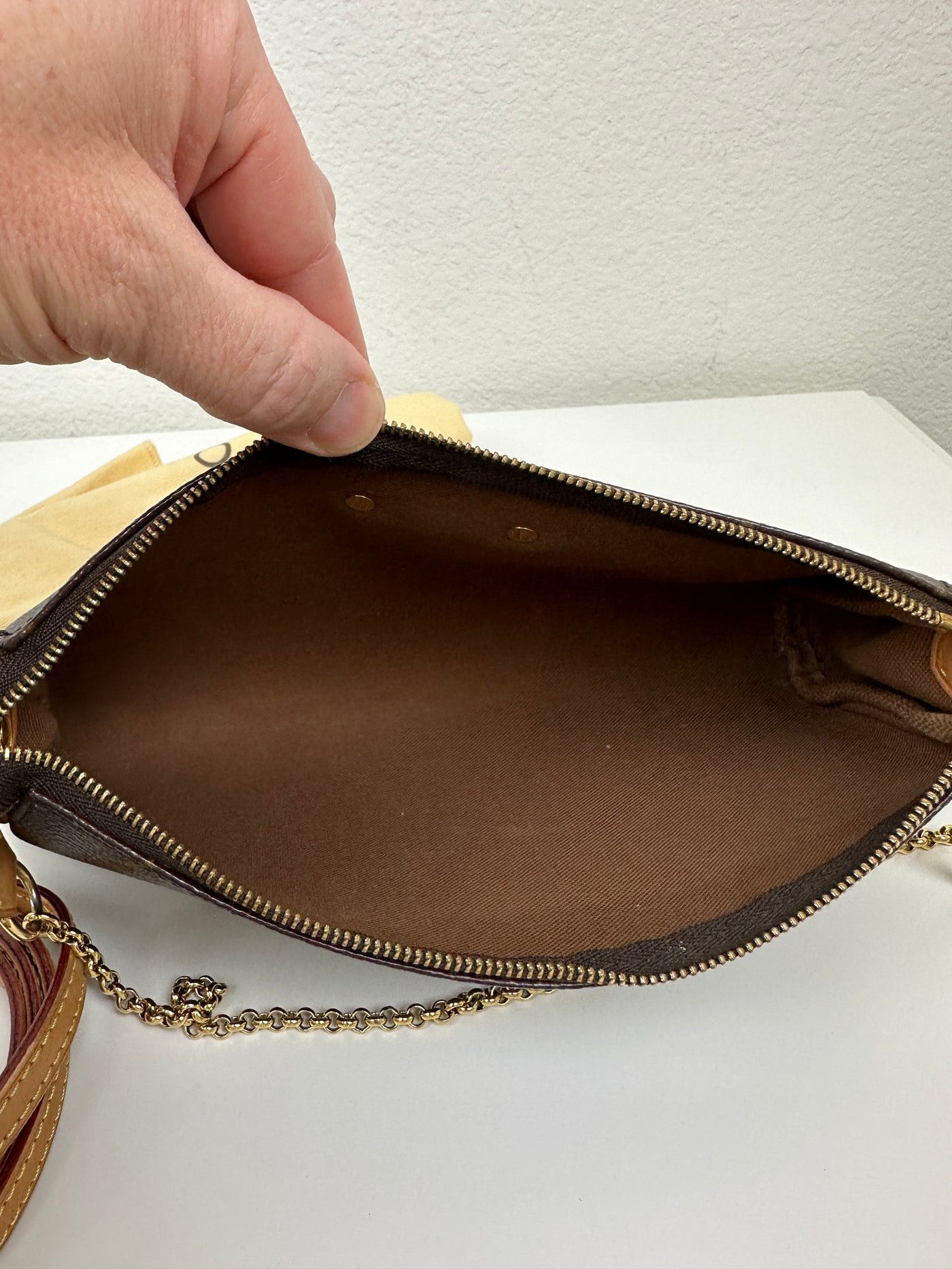 Louis Vuitton Monogram Coated Canvas Eva Brown