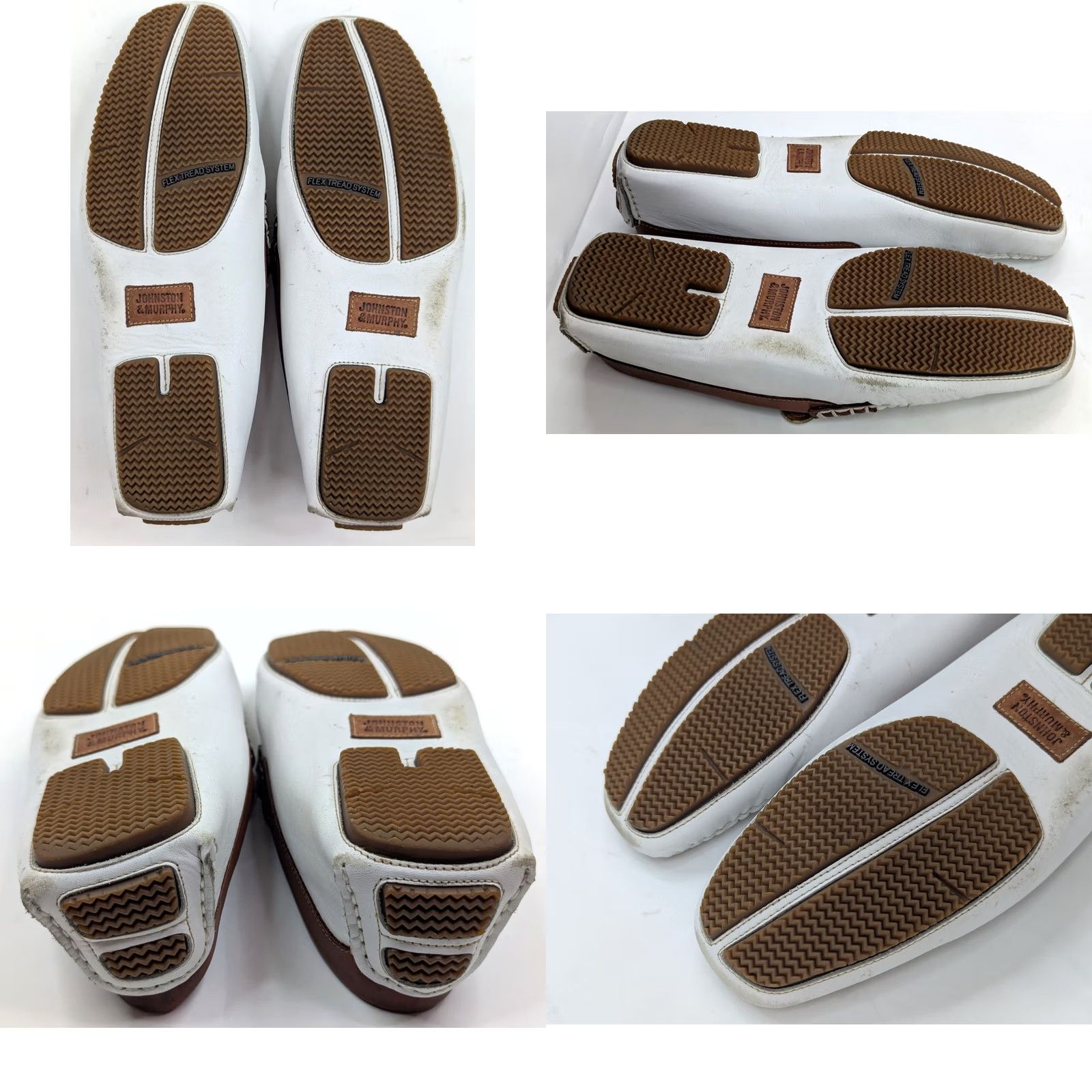 Johnston & Murphy Johnston & Murphy Sheepskin Leather Penny Driving Moc Loafers Men 9M Two-Tone Brown/White Loafers Size US 9 / EU 42 - 9 Thumbnail