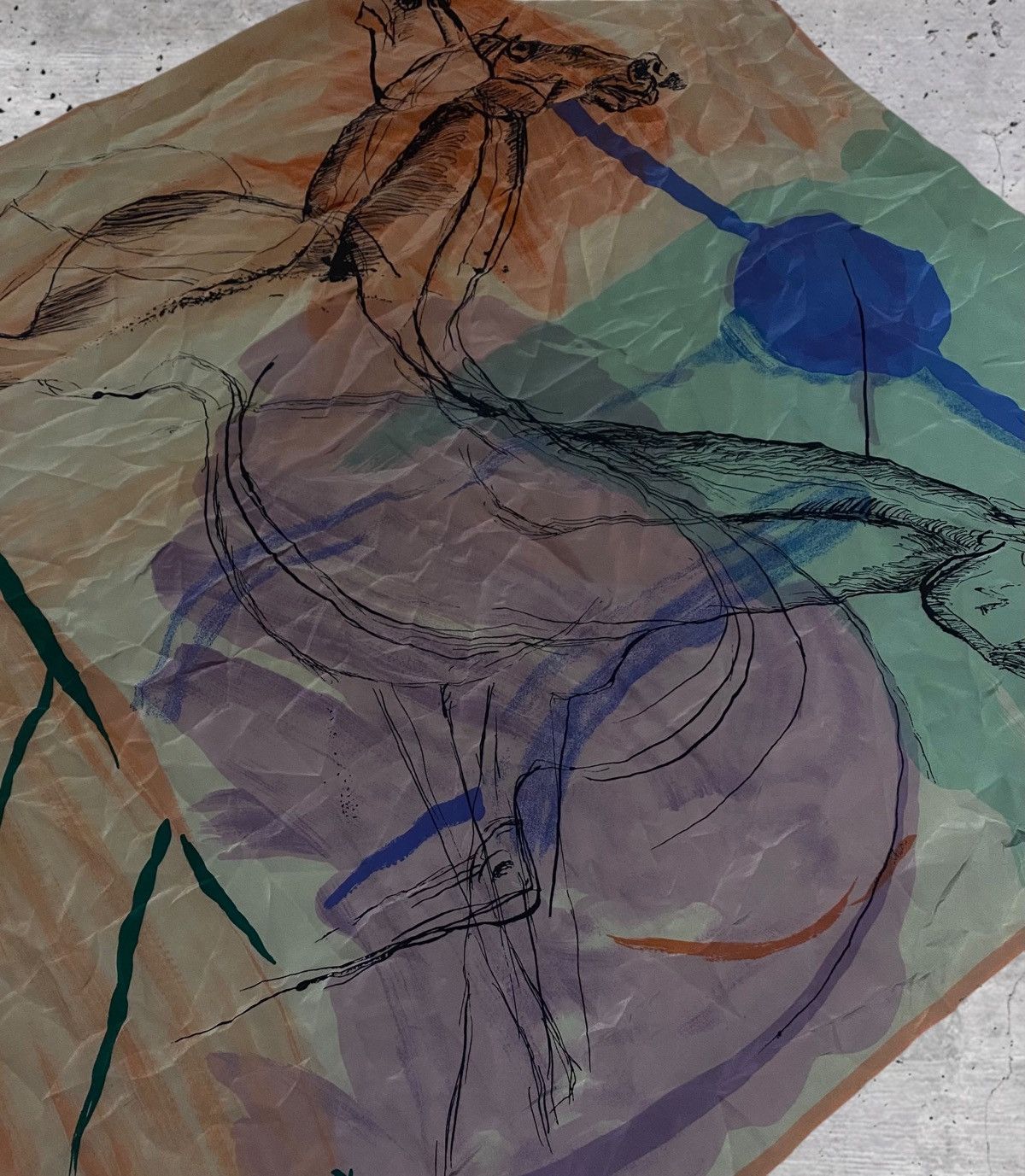 Other Vintage Bruno Cacciani Silk Scarf Size ONE SIZE - 4 Thumbnail