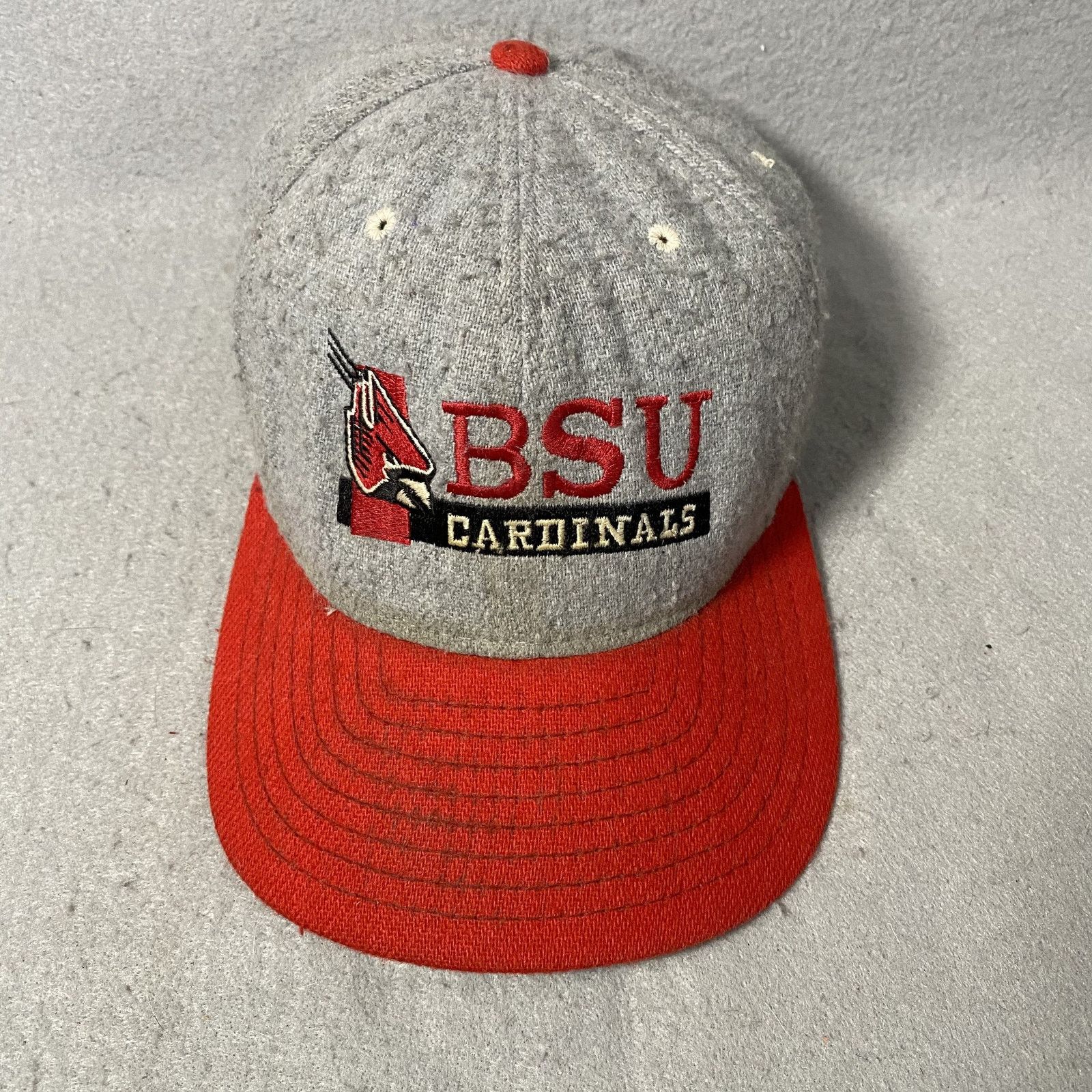 Other Vtg Ball State University BSU Cardinal Wool Baseball Hat USA Size ONE SIZE - 2 Thumbnail